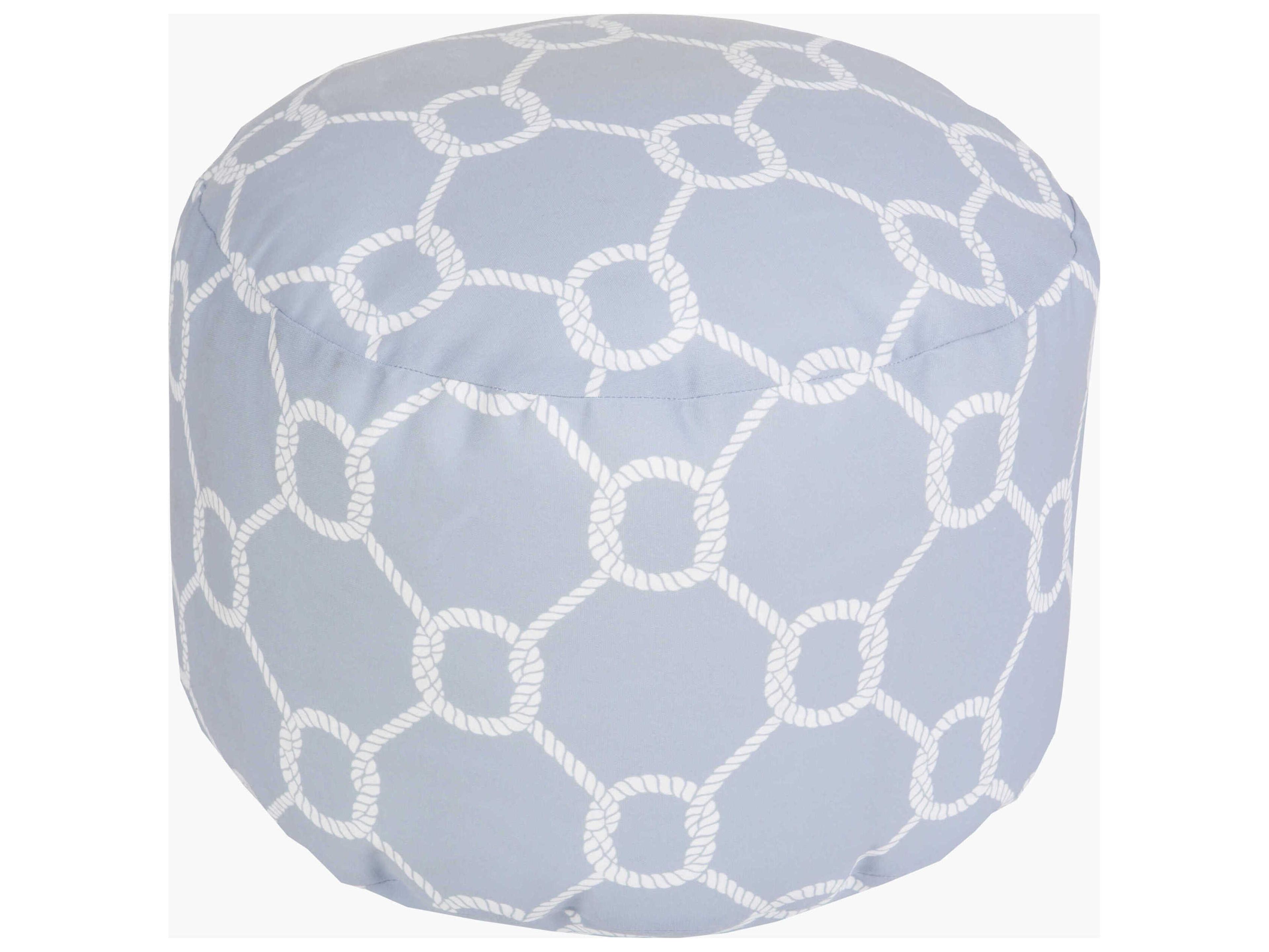 Rain Medium Gray Fabric Cushion Pouf