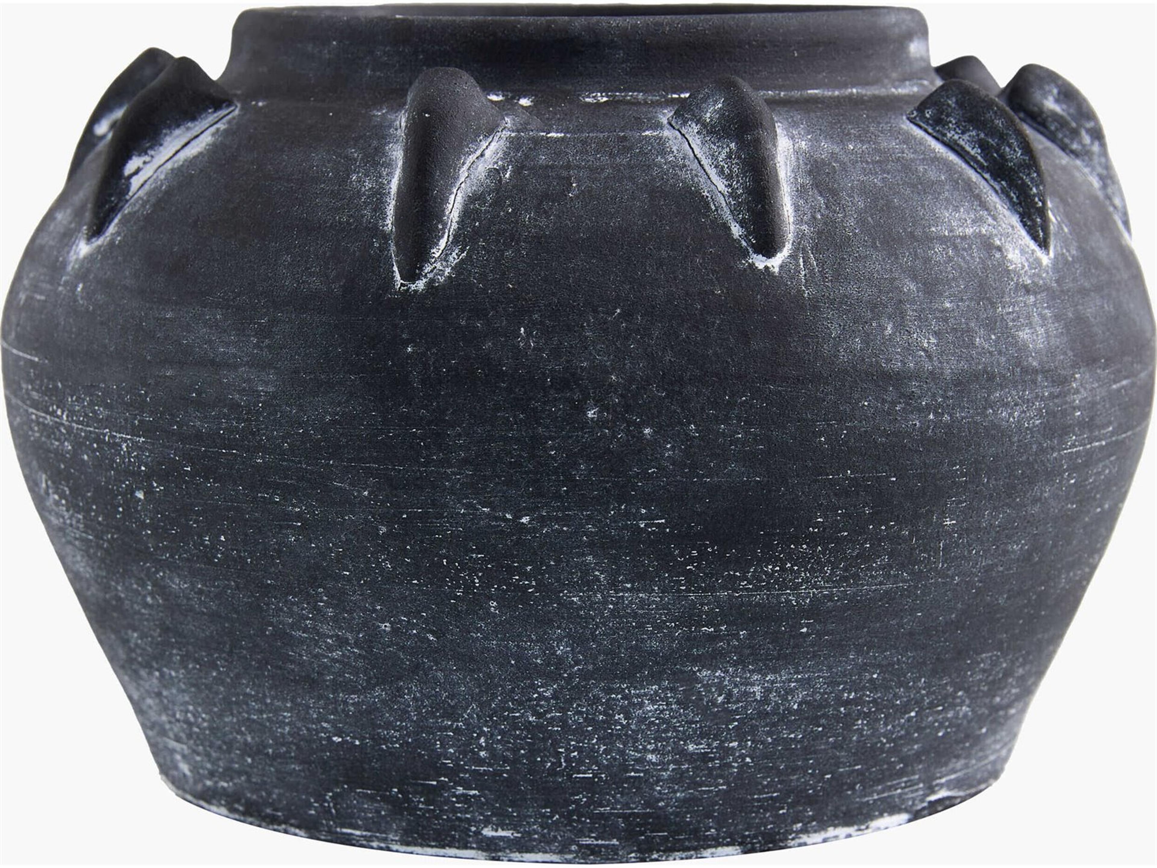 Livabliss by Surya Outdoor Moravka Glazed Charcoal Vase