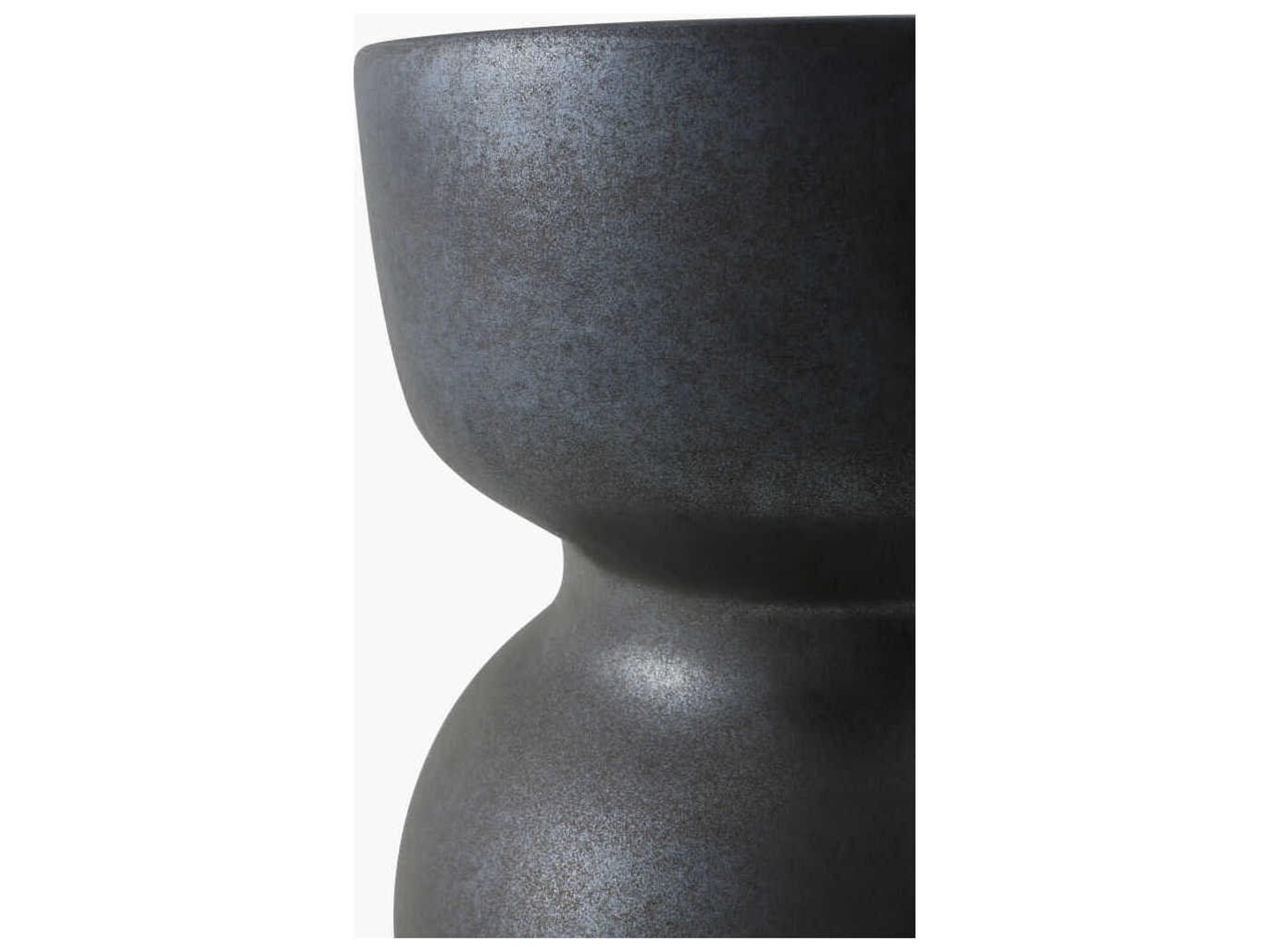 Livabliss by Surya Outdoor Arita Charcoal Ceramic Round End Table