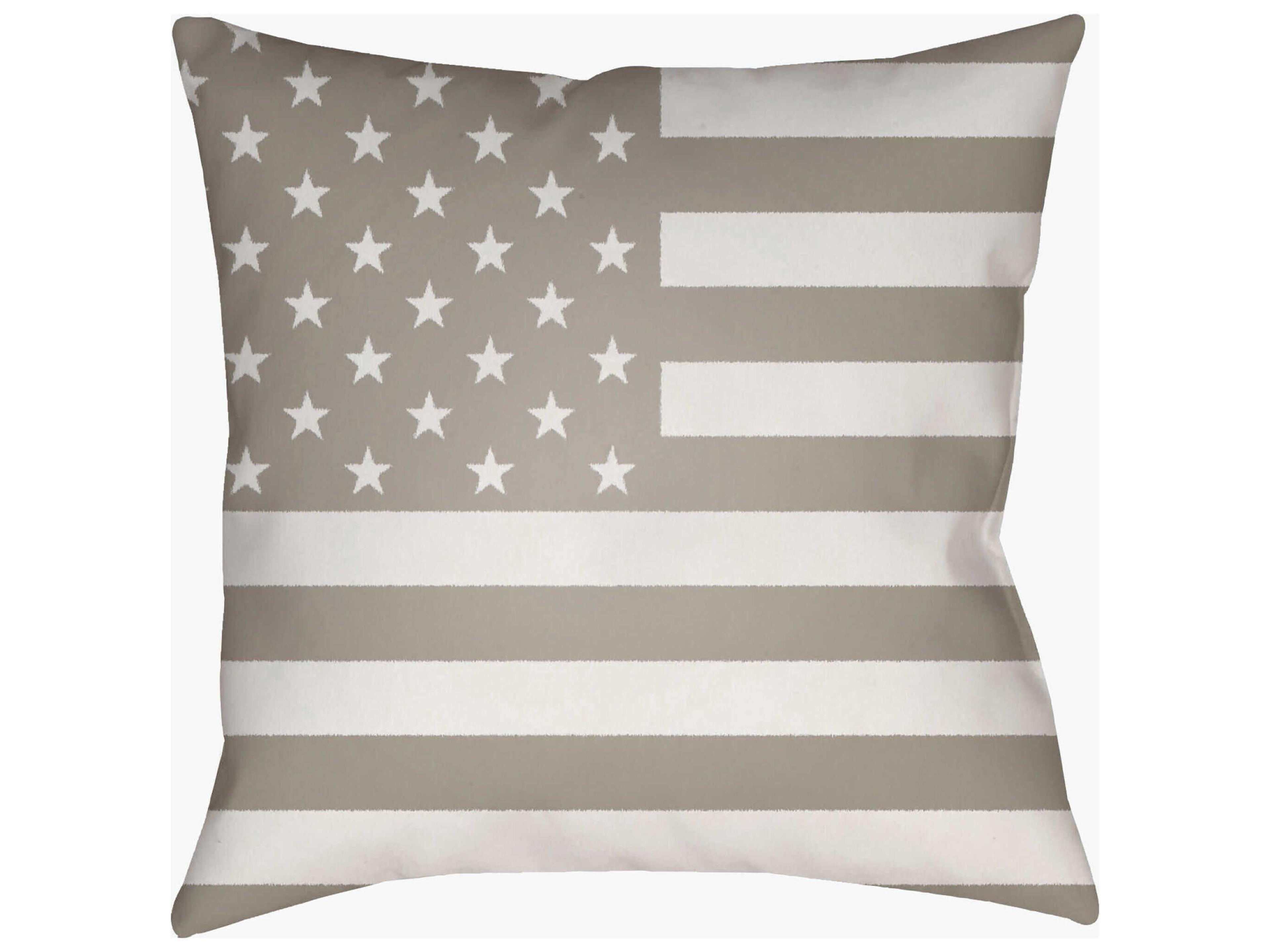 Livabliss by Surya Outdoor Americana Taupe Pillow