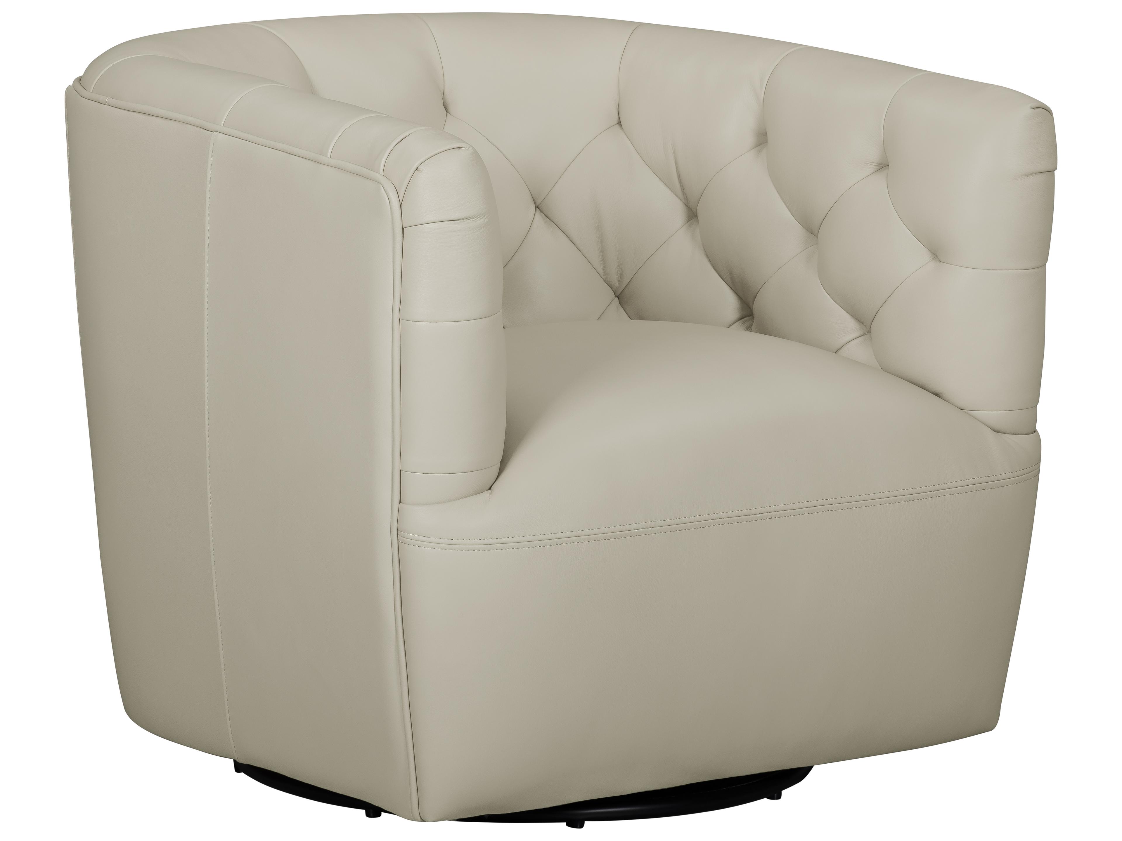 Mira Chair - 360 Swivel 1001S Taupe Leather