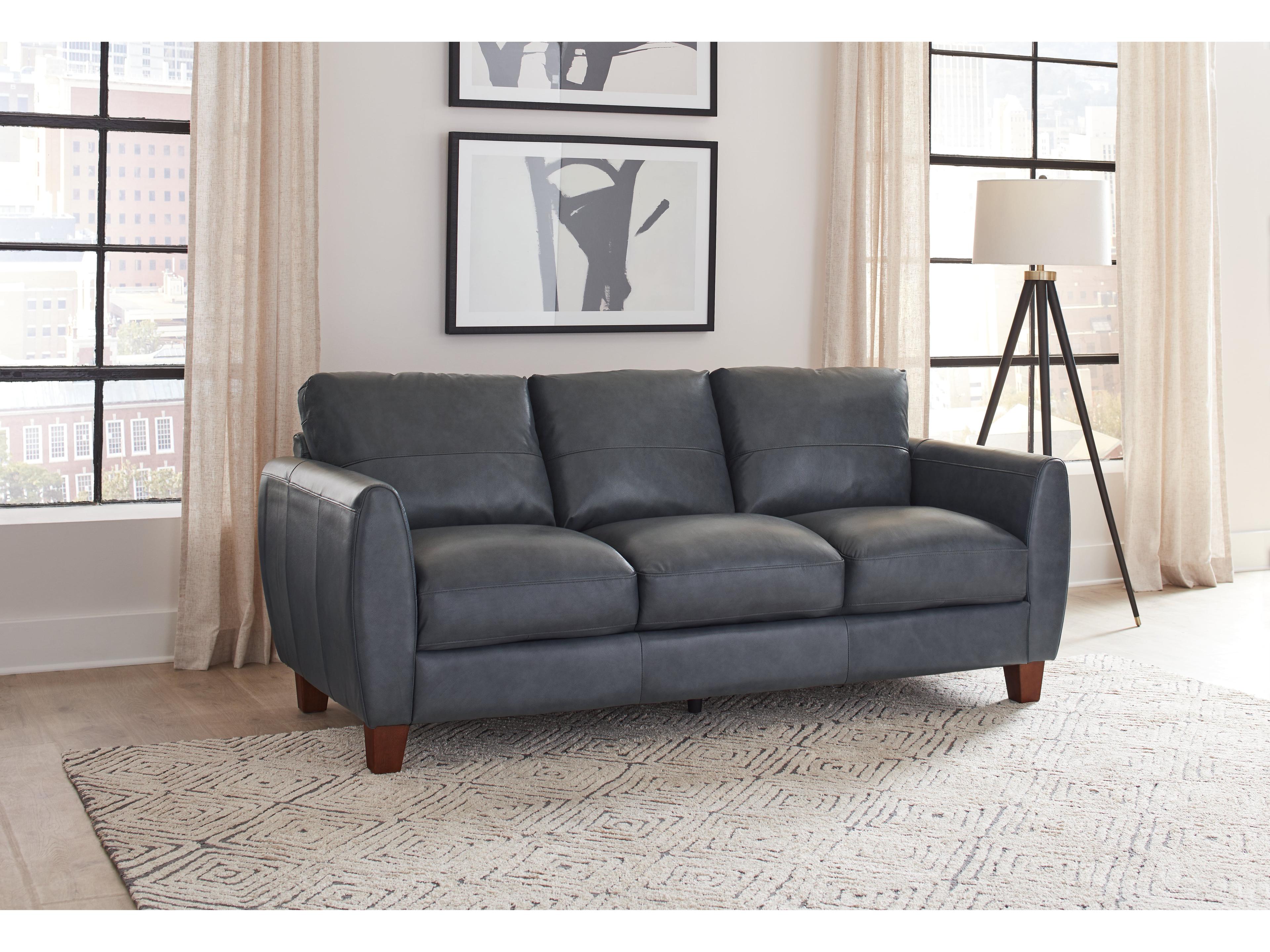 Traverse Sofa 177147 Ocean Blue Leather - S
