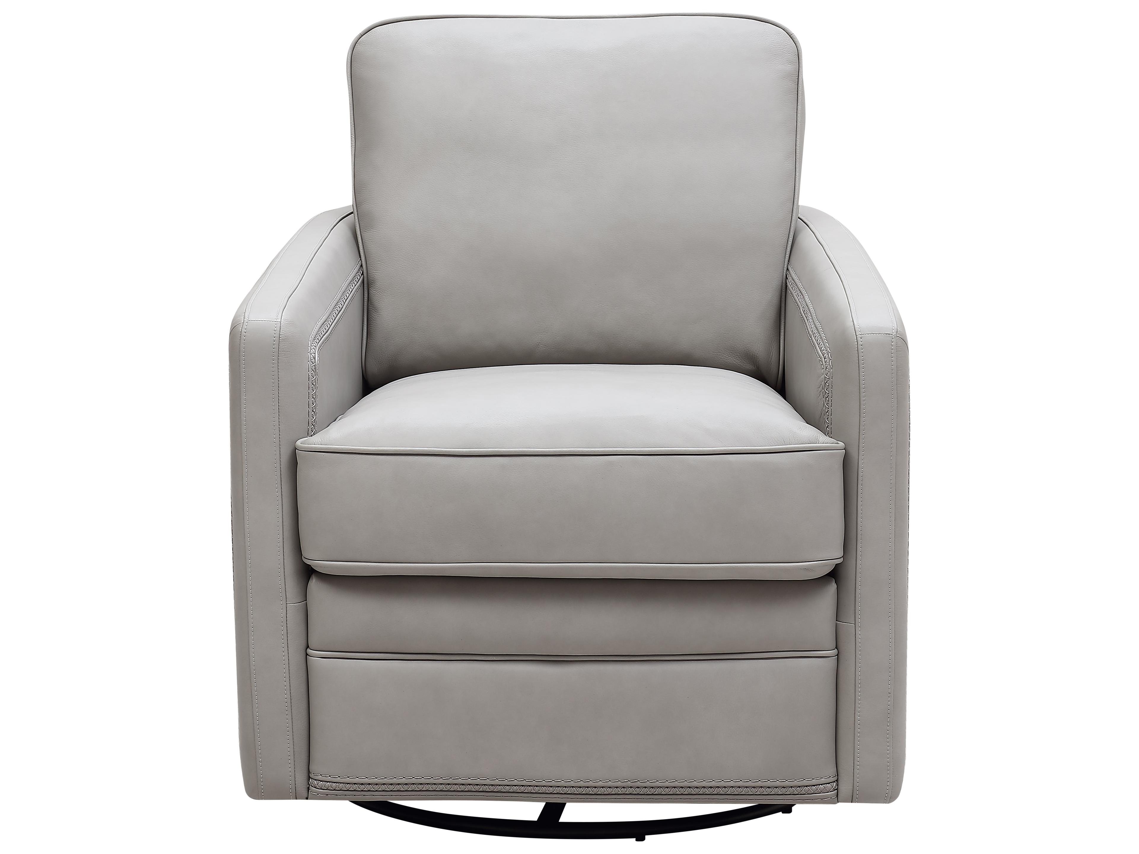 Leather Italia USA Turner Chair - 360 Swivel - Glider 1760S Stone