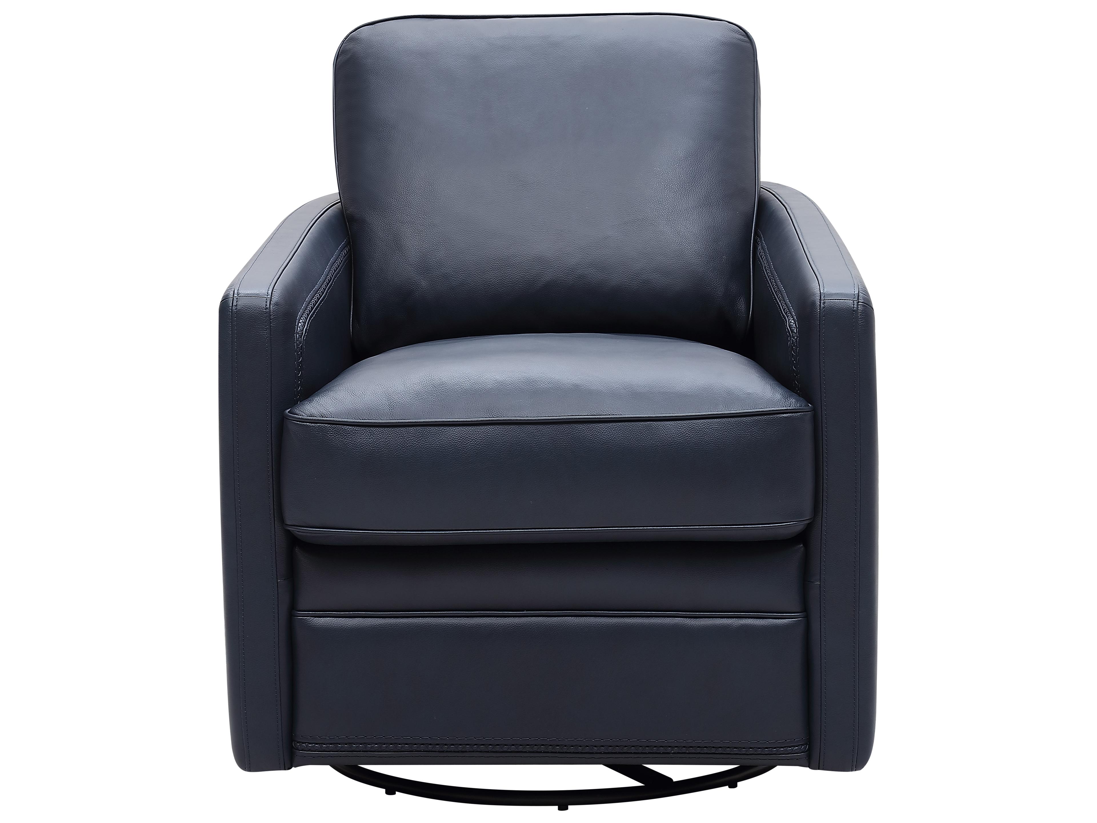 Leather Italia USA Turner Chair - 360 Swivel - Glider 7469S Blue