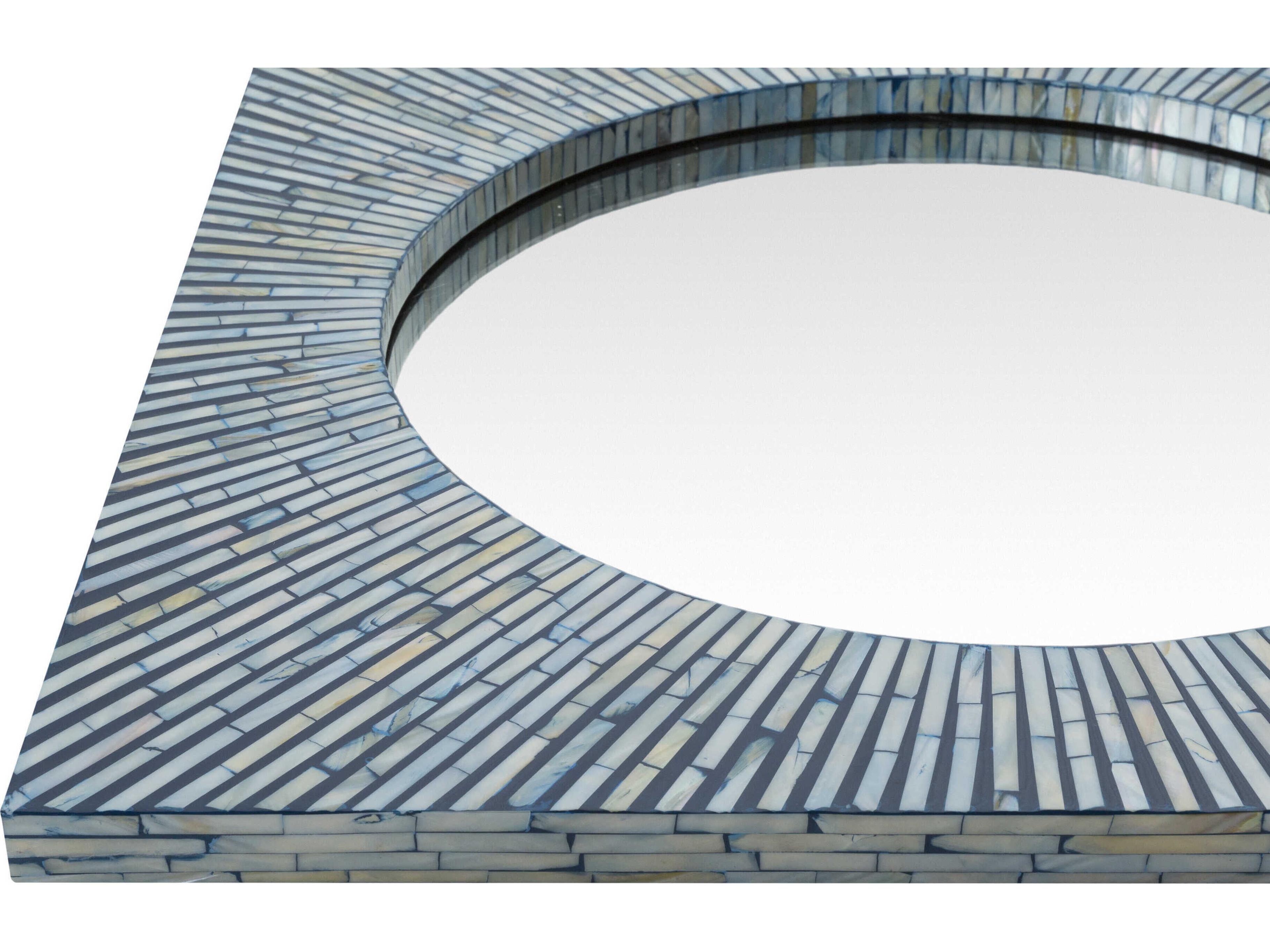 Livabliss by Surya Avondale Natural Ivory blue Square Wall Mirror