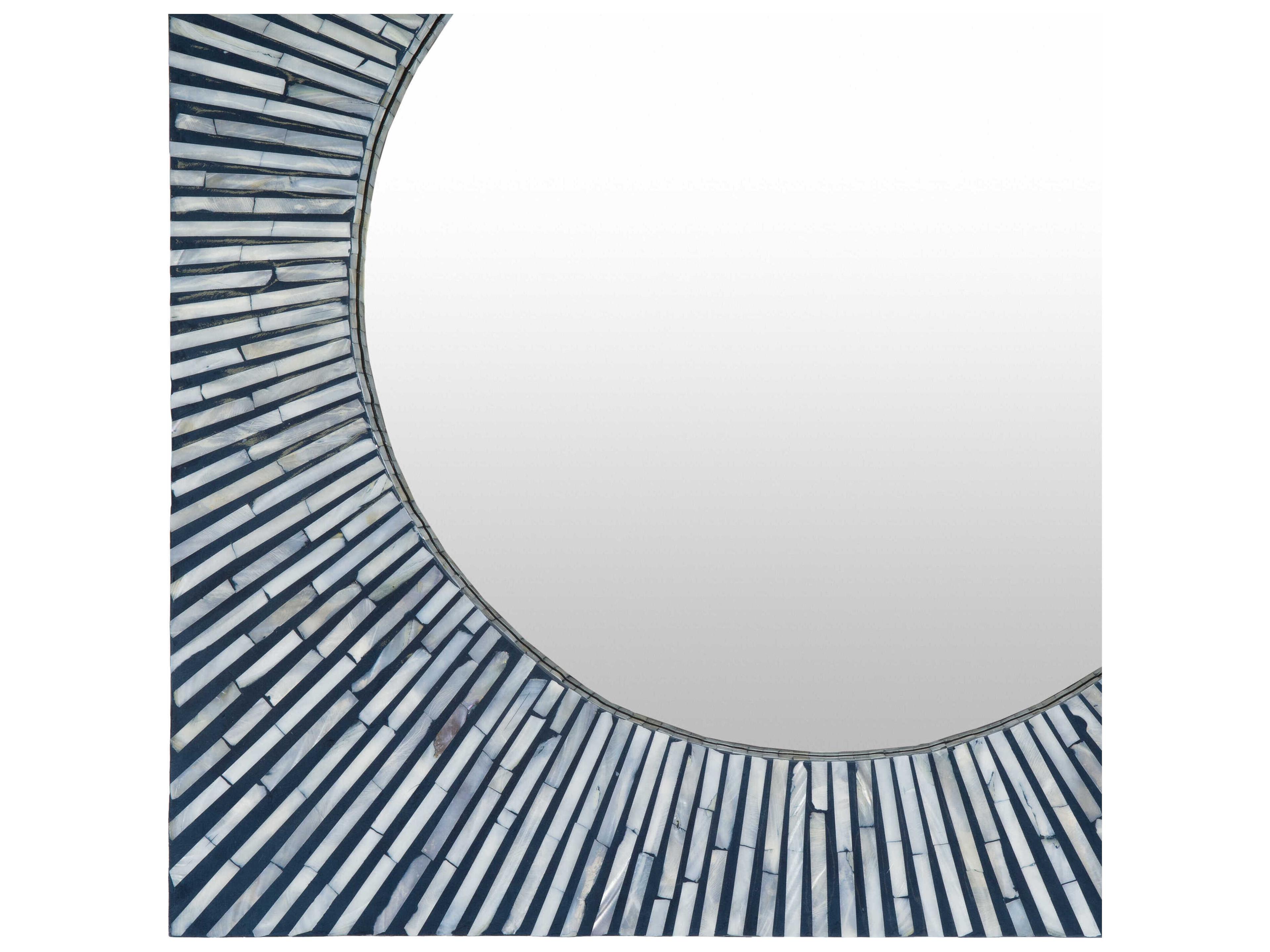 Livabliss by Surya Avondale Natural Ivory blue Square Wall Mirror