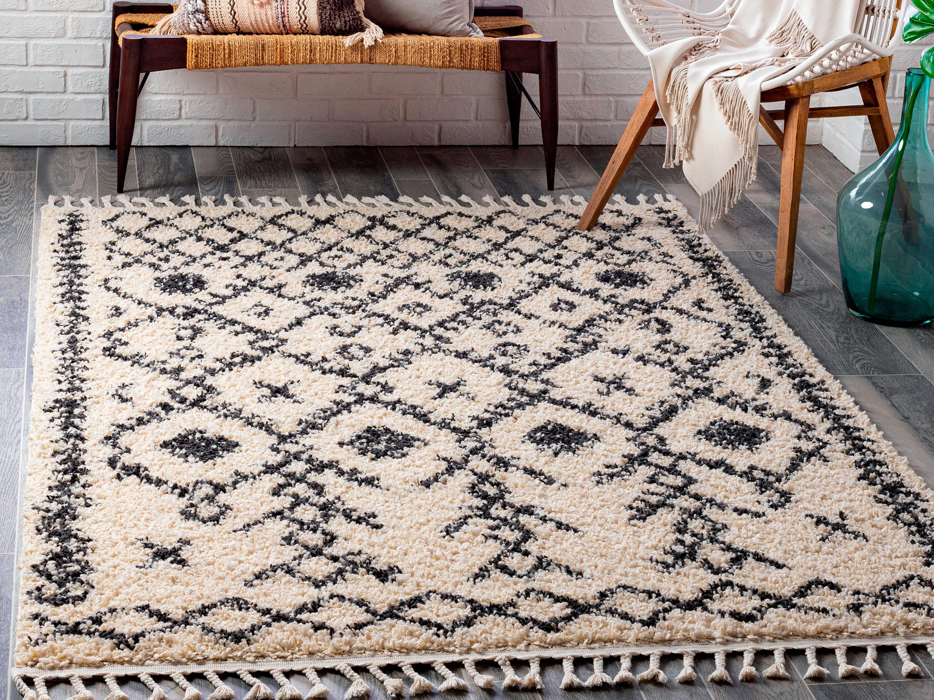 Livabliss by Surya Berber Shag Geometric Area Rug