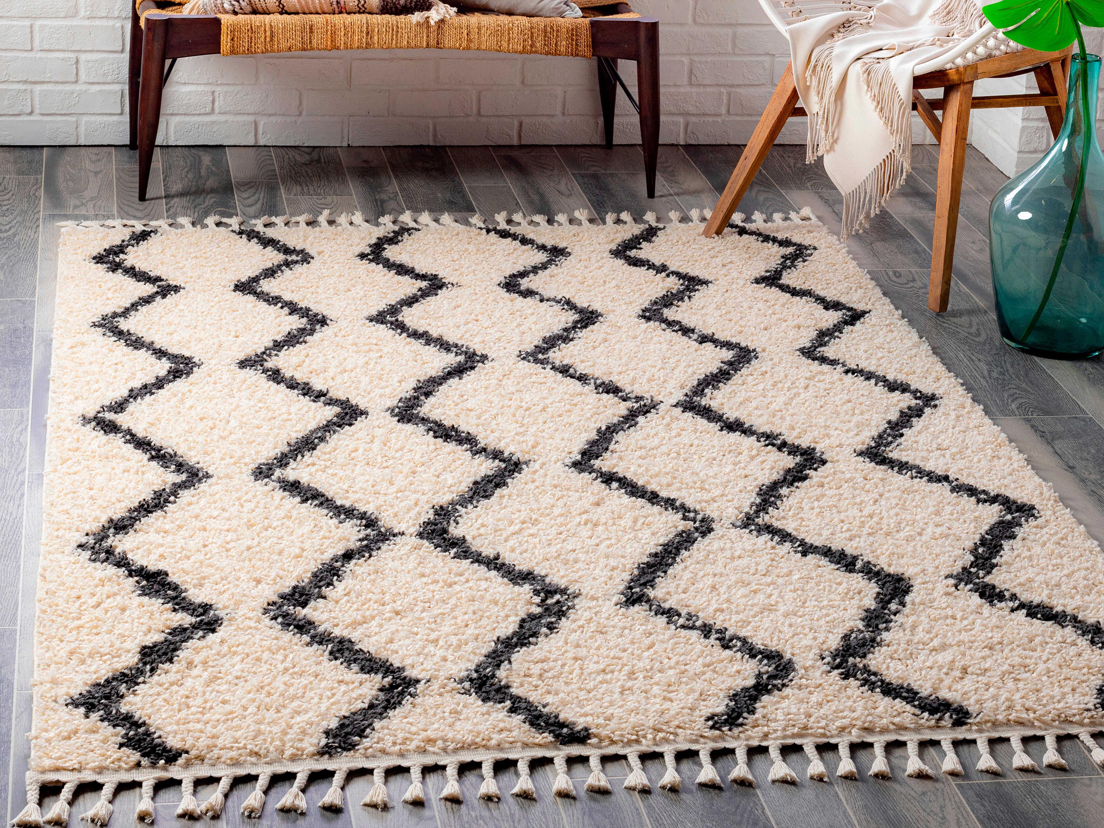 Livabliss by Surya Berber Shag Geometric Area Rug