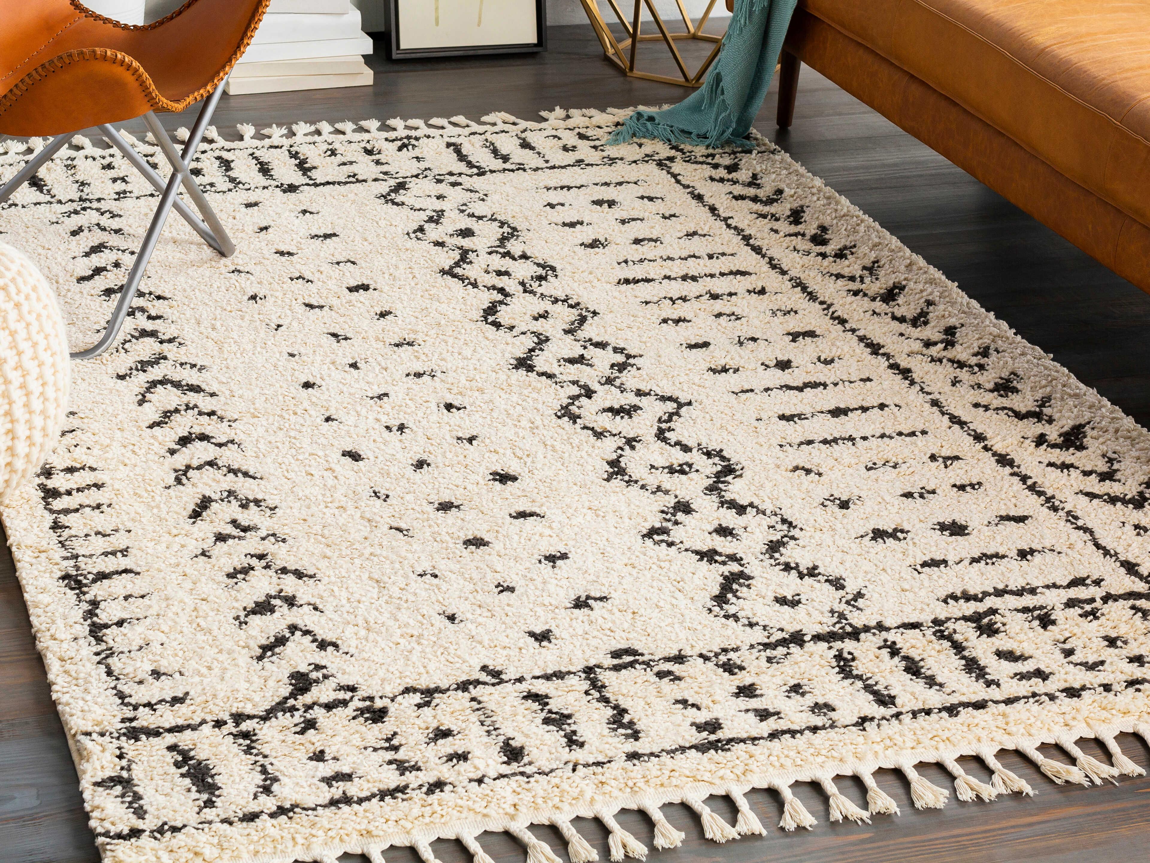 Livabliss by Surya Berber Shag Geometric Area Rug