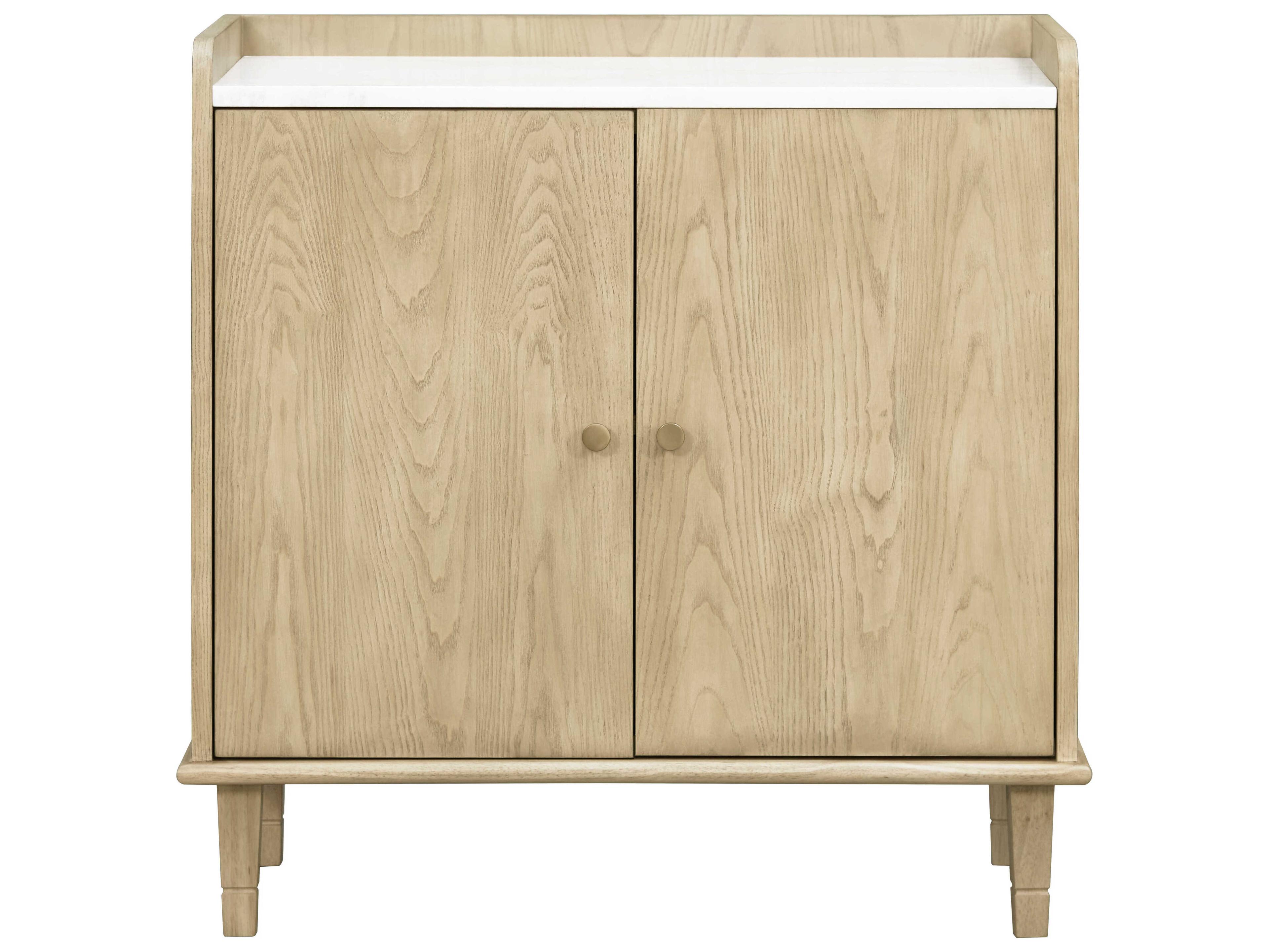 Livabliss by Surya Becki Owens Arista Tan White Natural Ash Wood Accent Cabinet