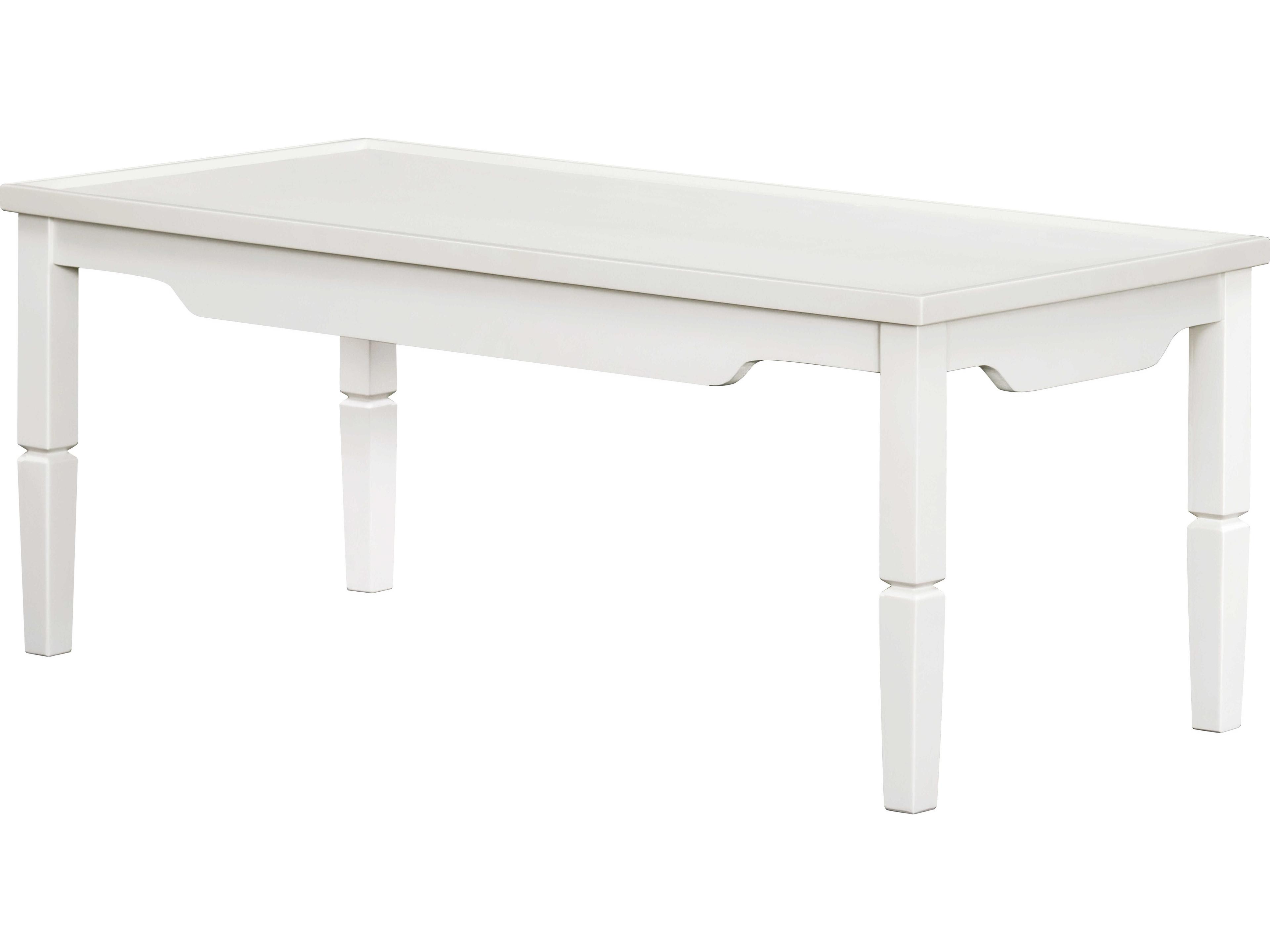 Becki Owens Doheny Rectangular Wood White Coffee Table