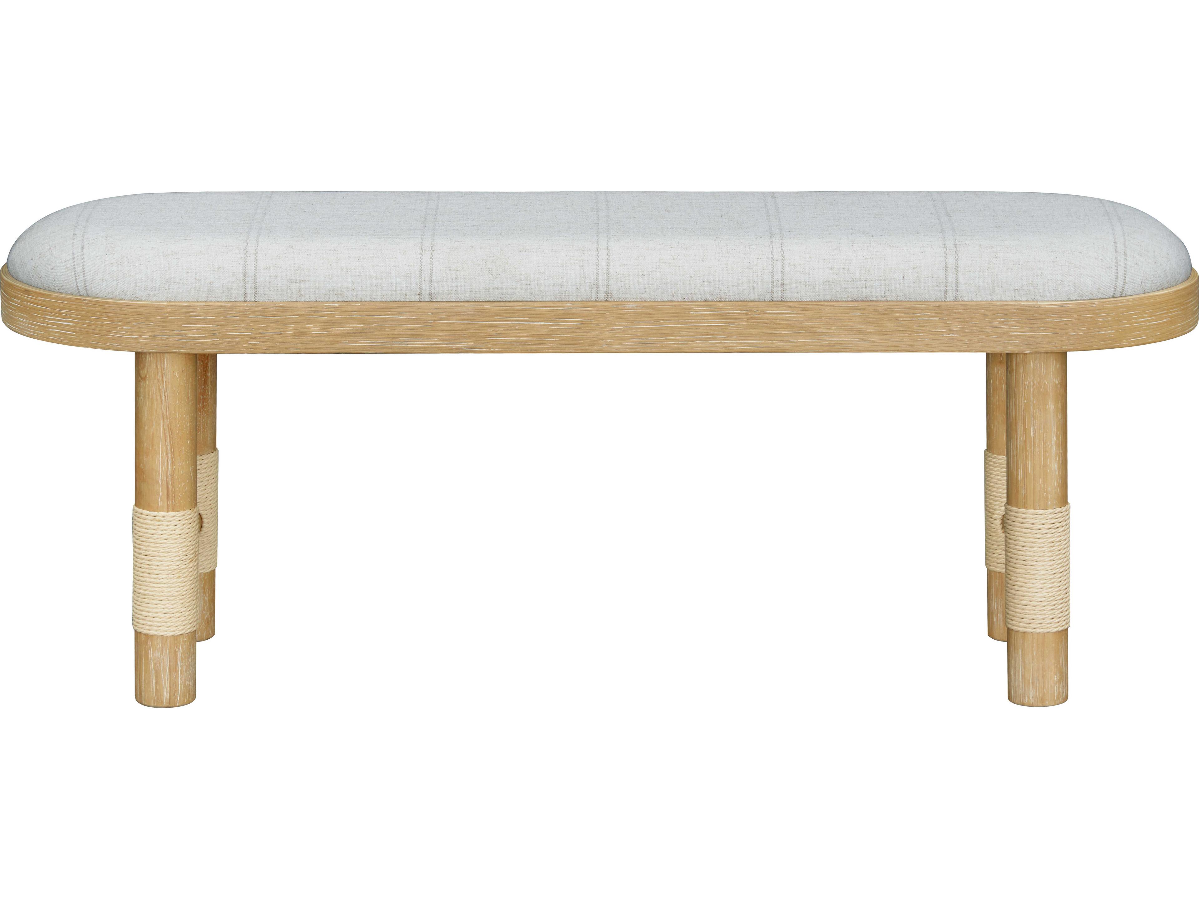 Becki Owens Esmarca Brown Upholstered Accent Bench