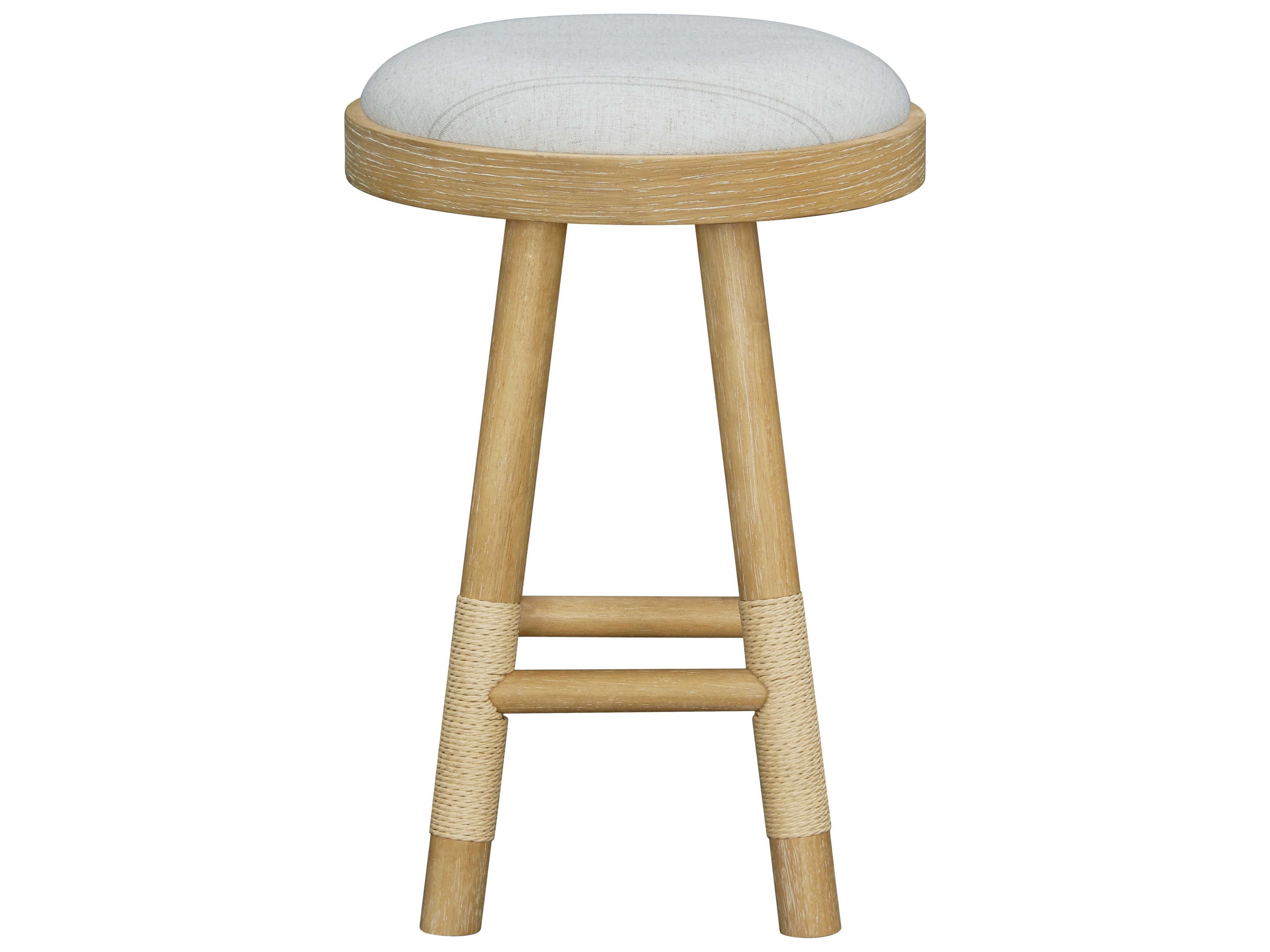 Becki Owens Esmarca Brown Upholstered Ash Wood Counter Stool