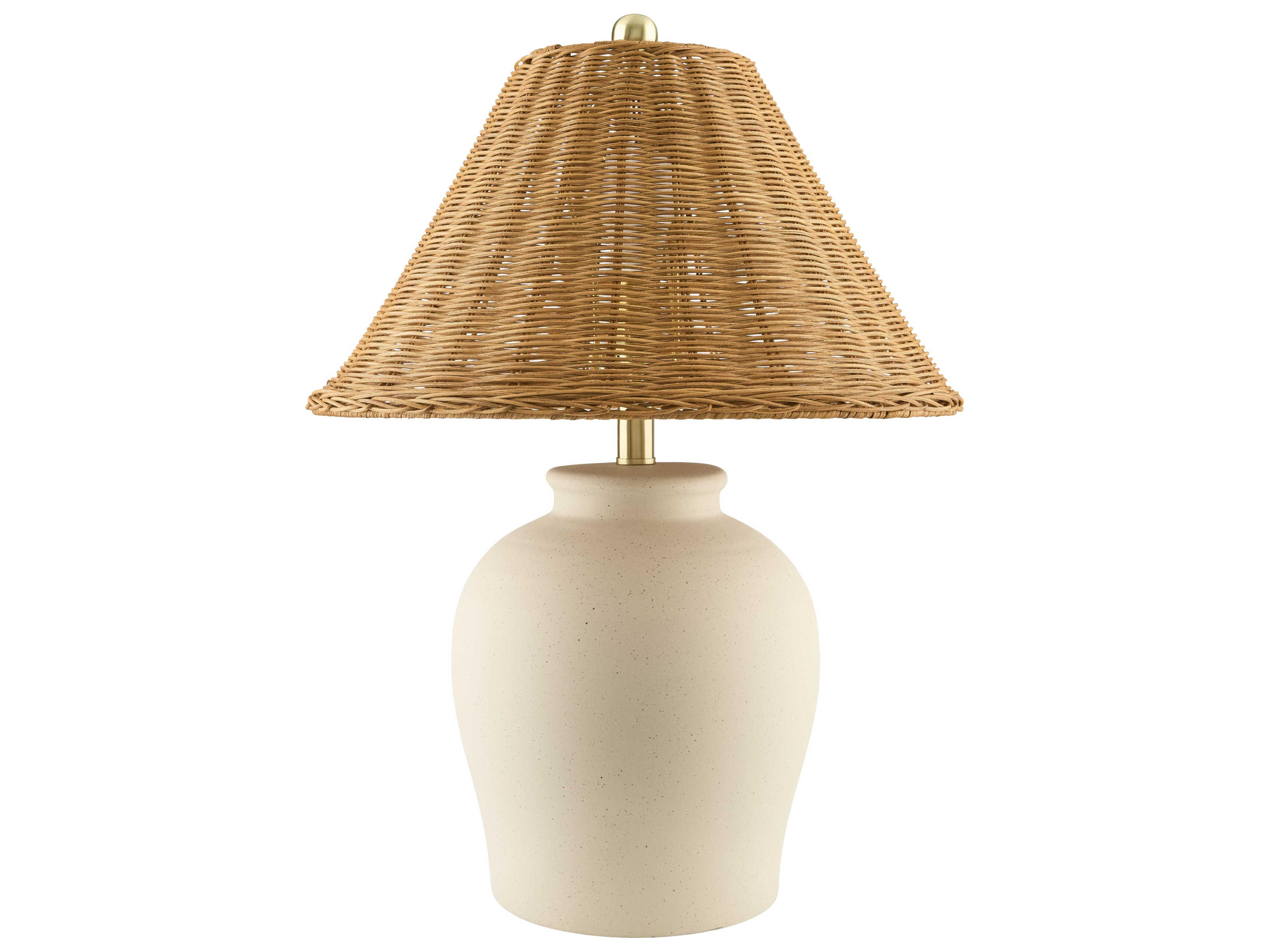 Besson Beige Off White Table Lamp