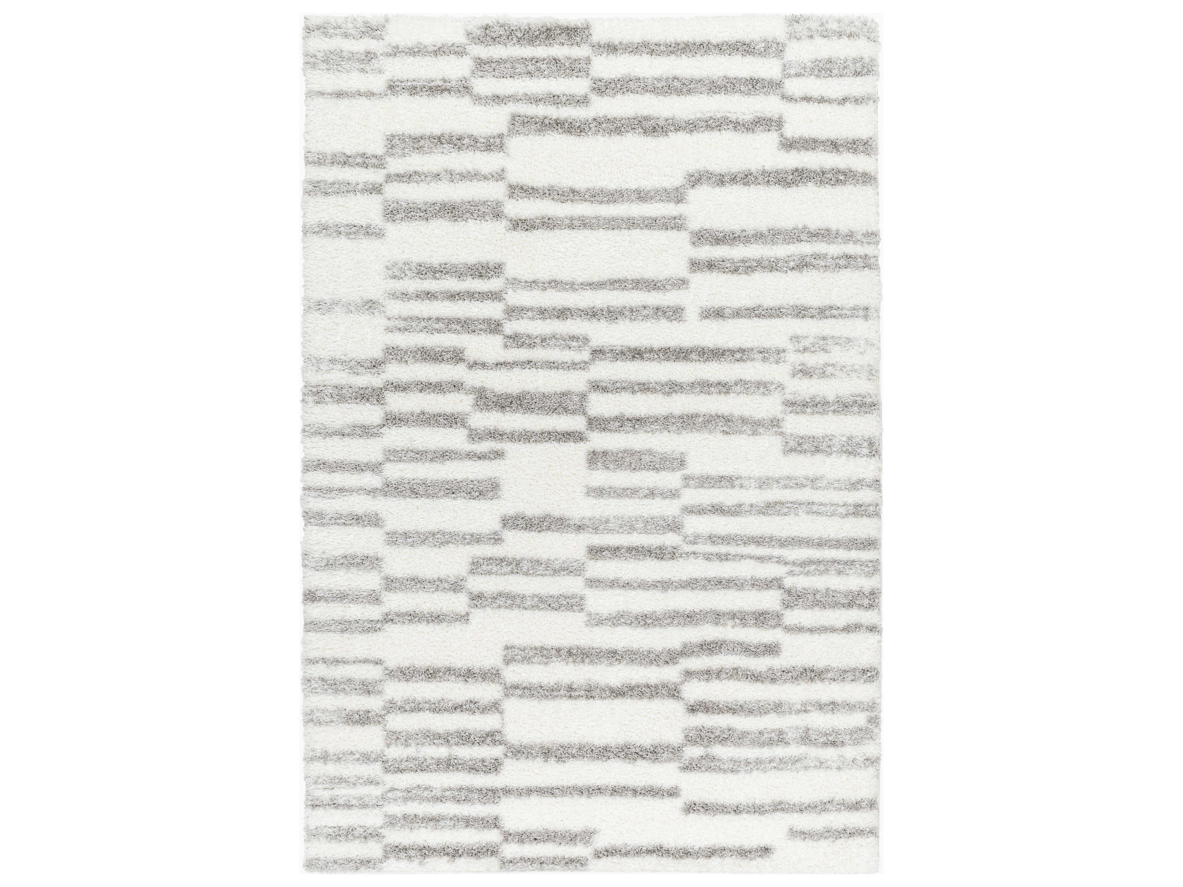 Cloudy Shag Striped Area Rug