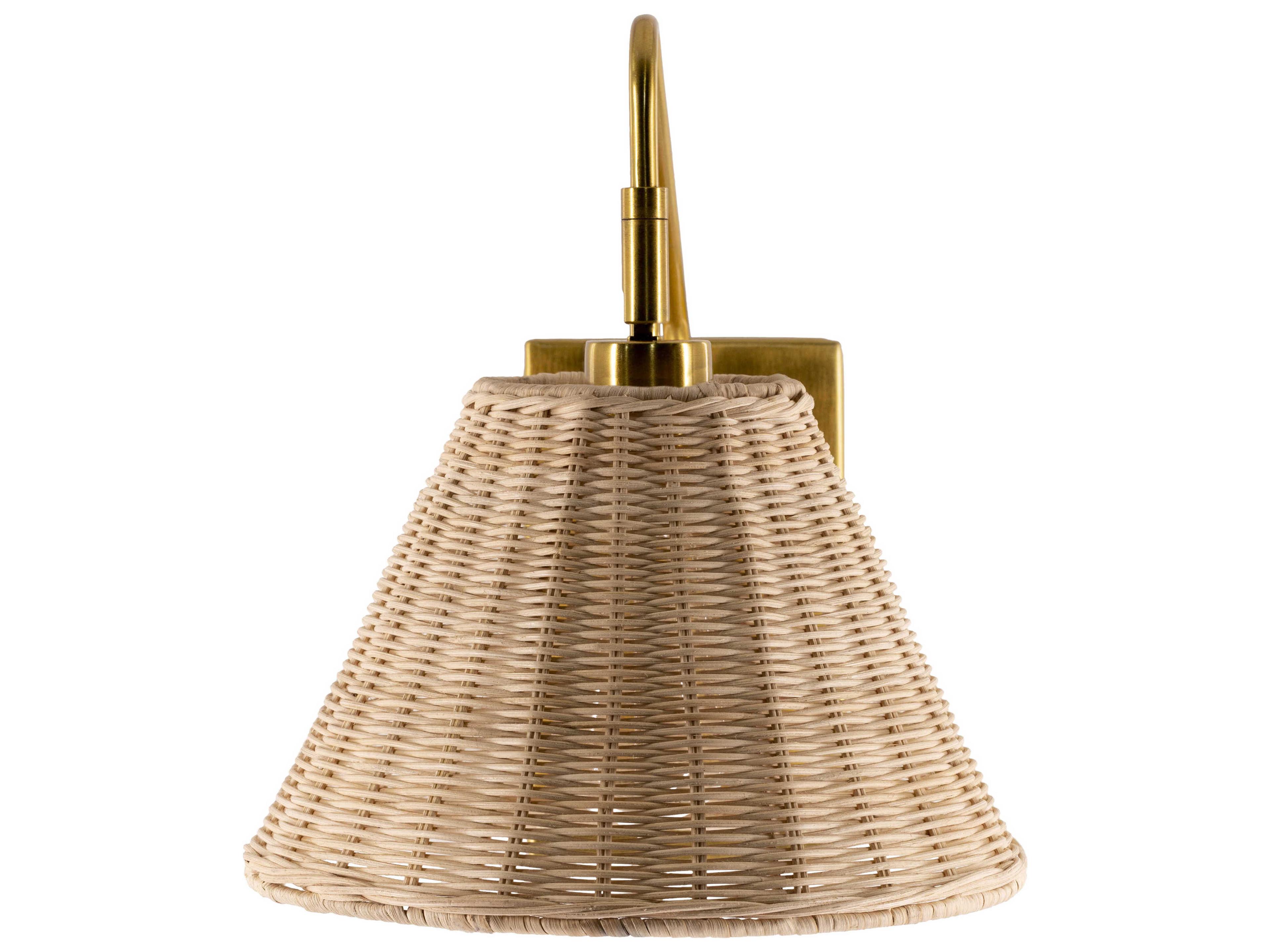 Cerro 1-Light Tan Gold Wall Sconce