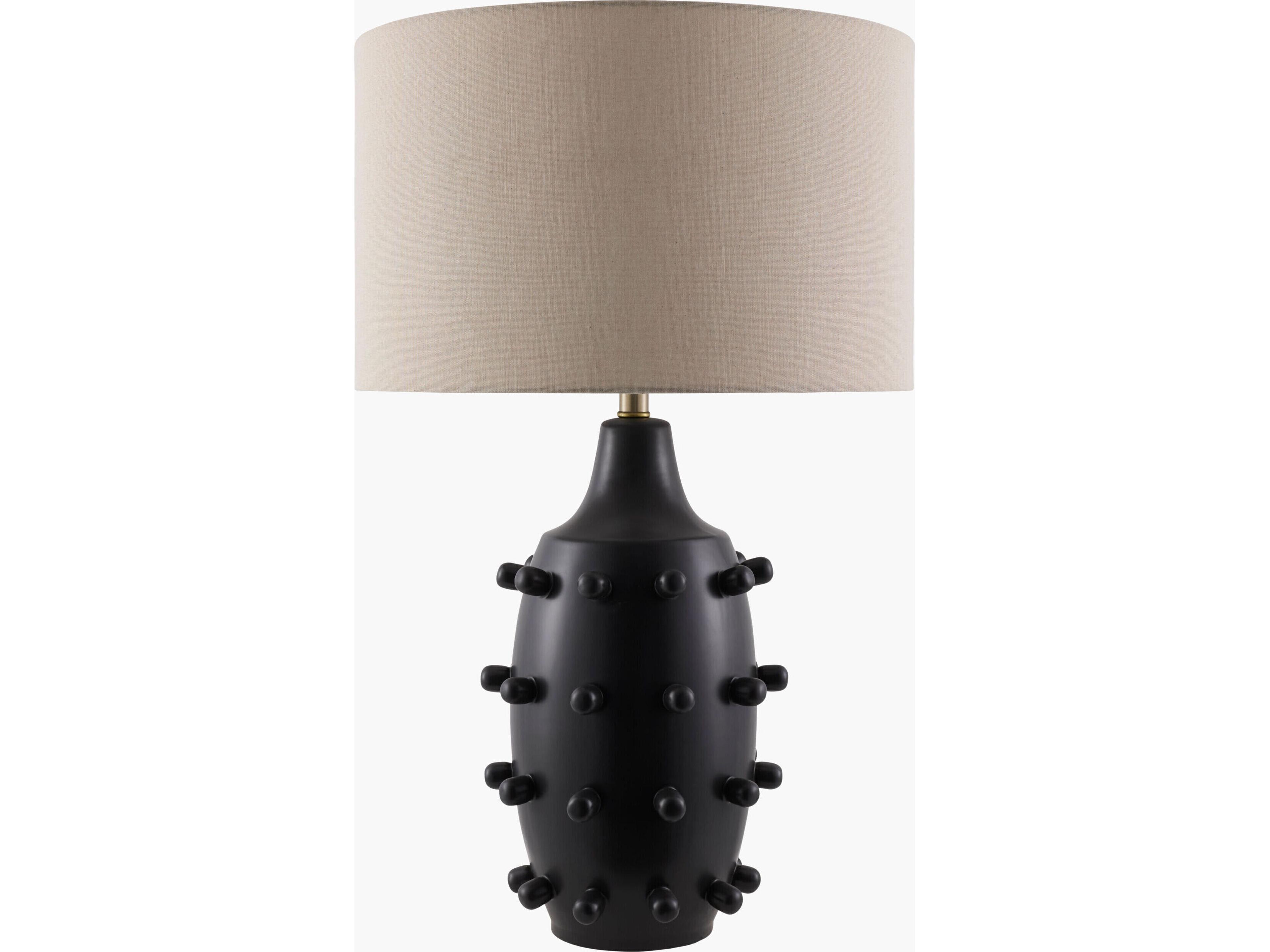 Livabliss by Surya Dege Black Wheat Linen Buffet Lamp