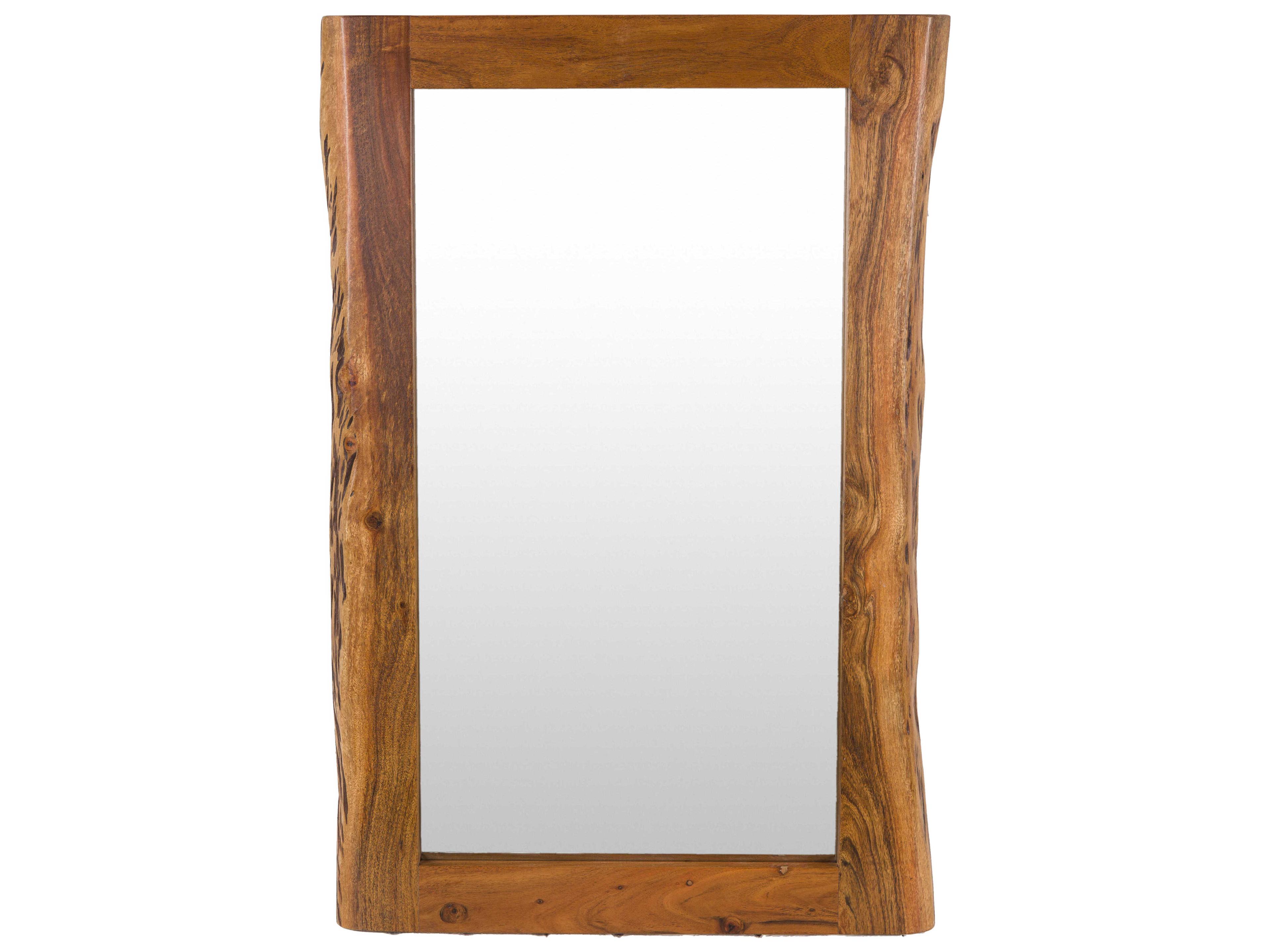 Edge Brown Wall Mirror Rectangular