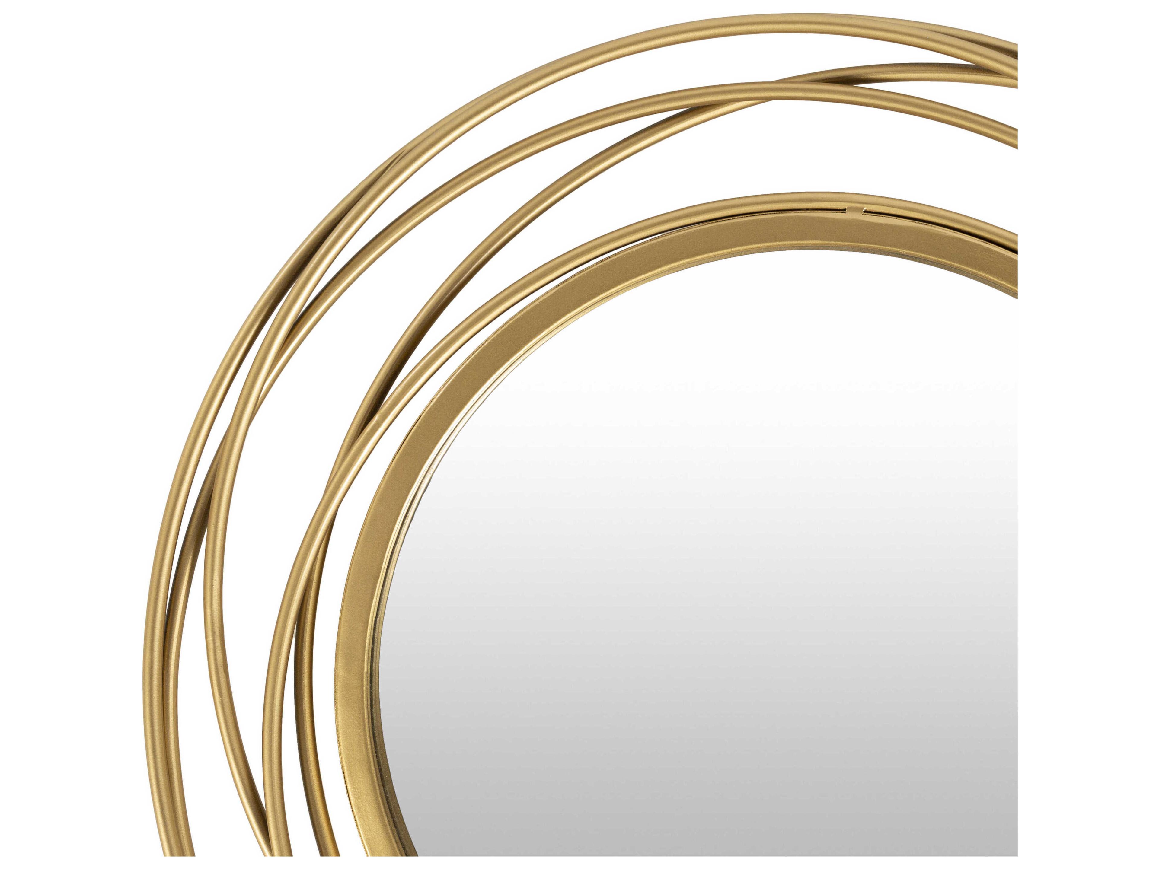 Luxecor Blissful Gold Wall Mirror Round