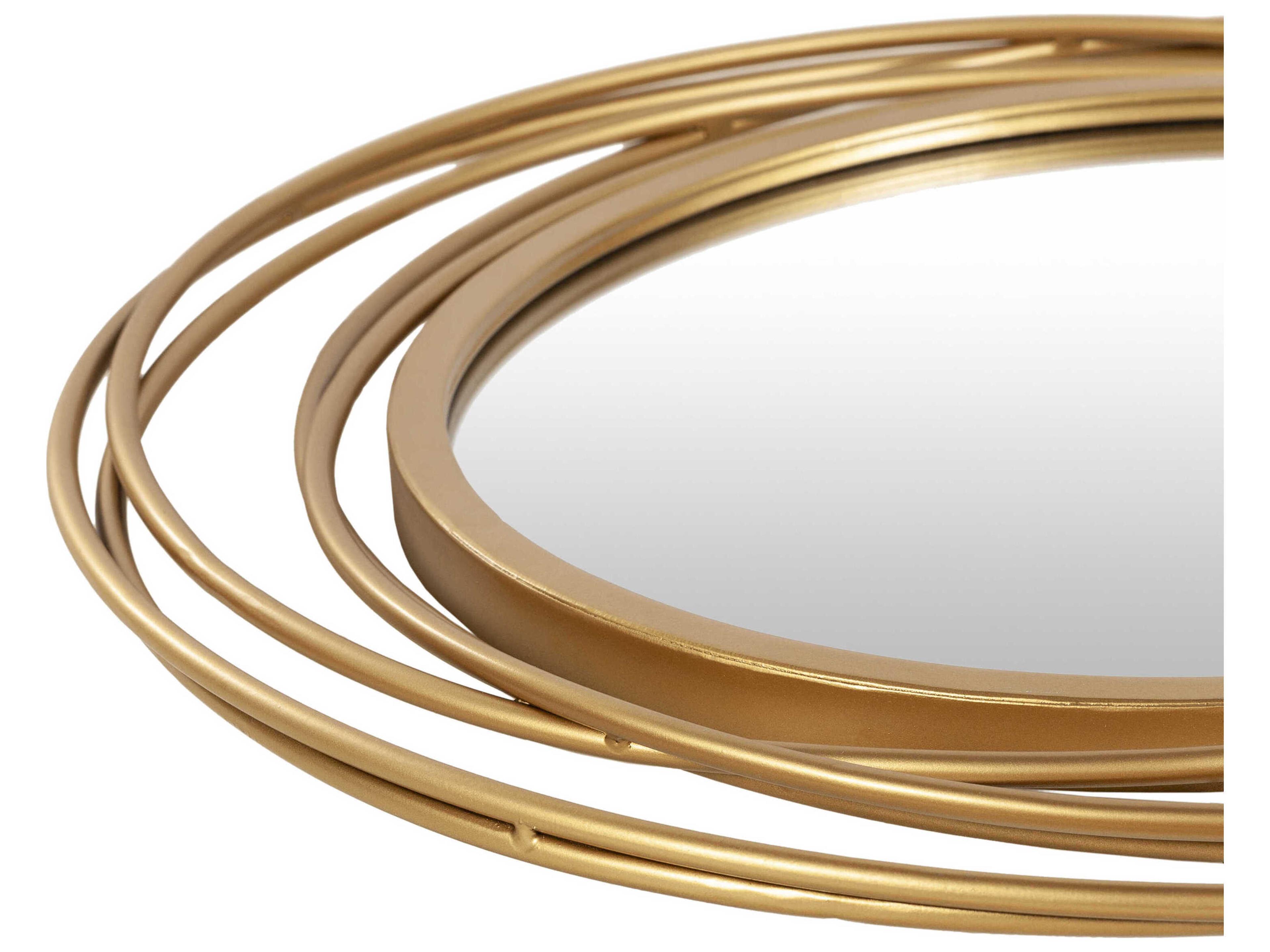 Luxecor Blissful Gold Wall Mirror Round