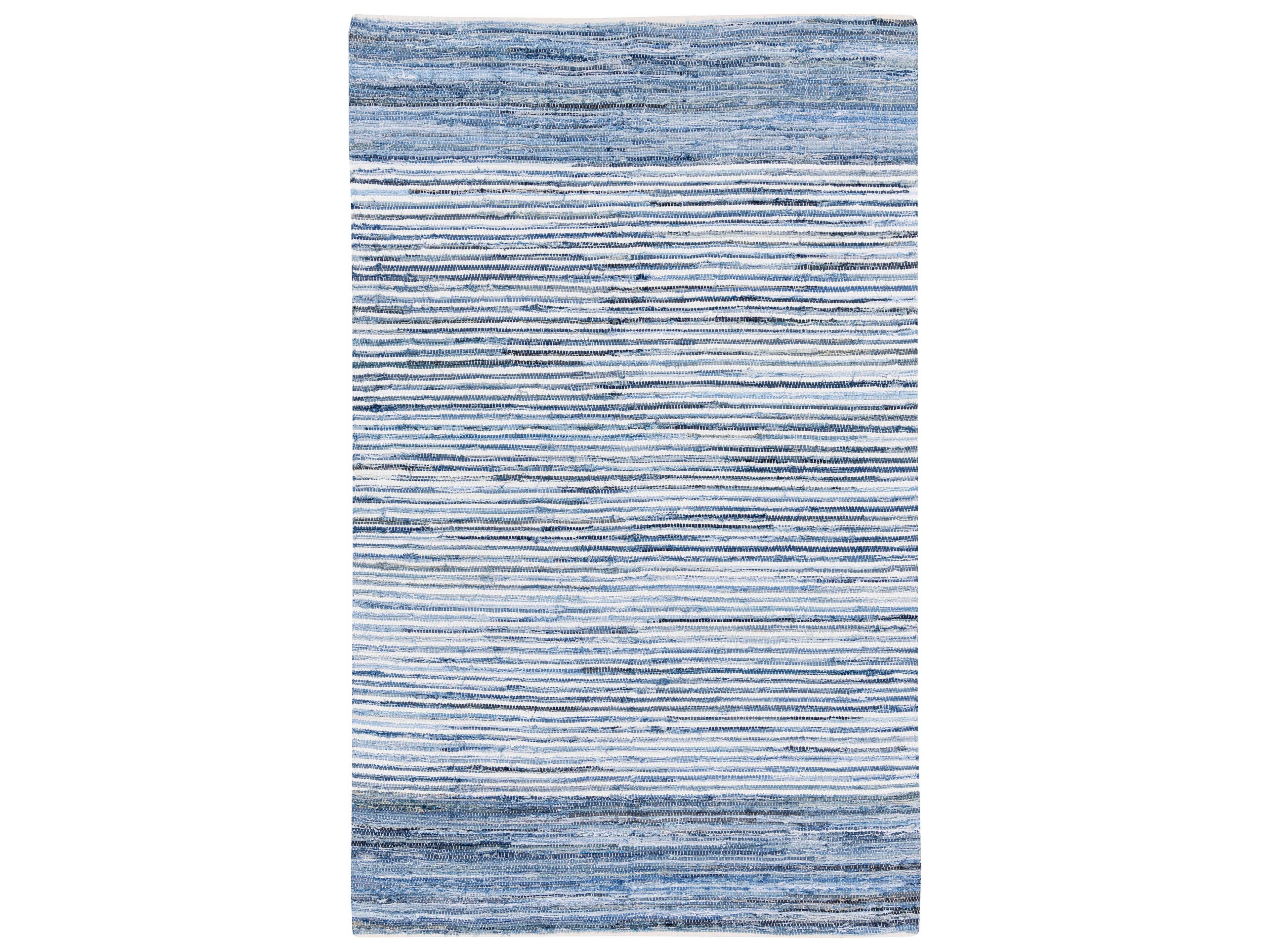 Denim Striped Area Rug