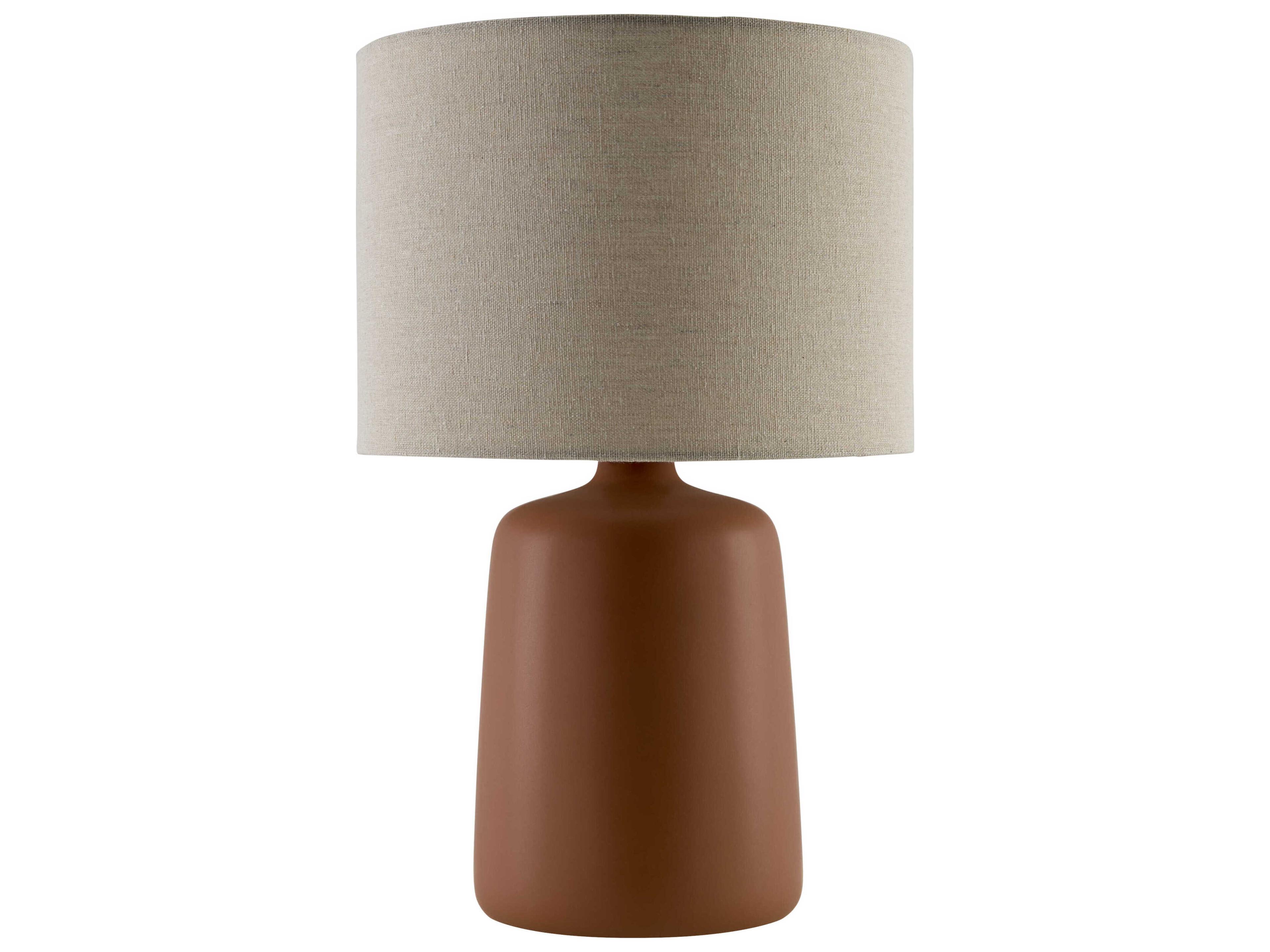 Elio Brick Brown Table Lamp