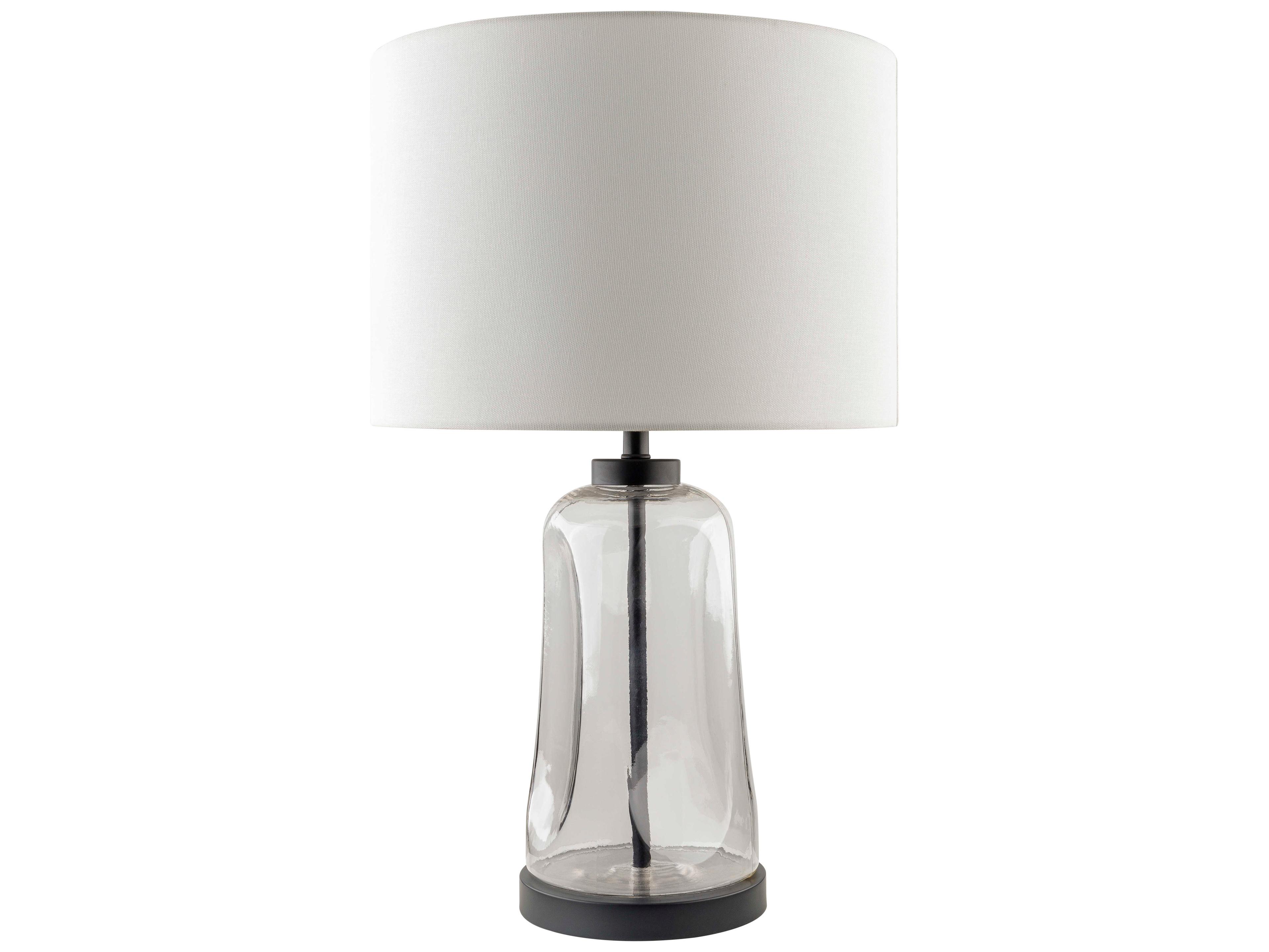 Fidel Clear Black Table Lamp