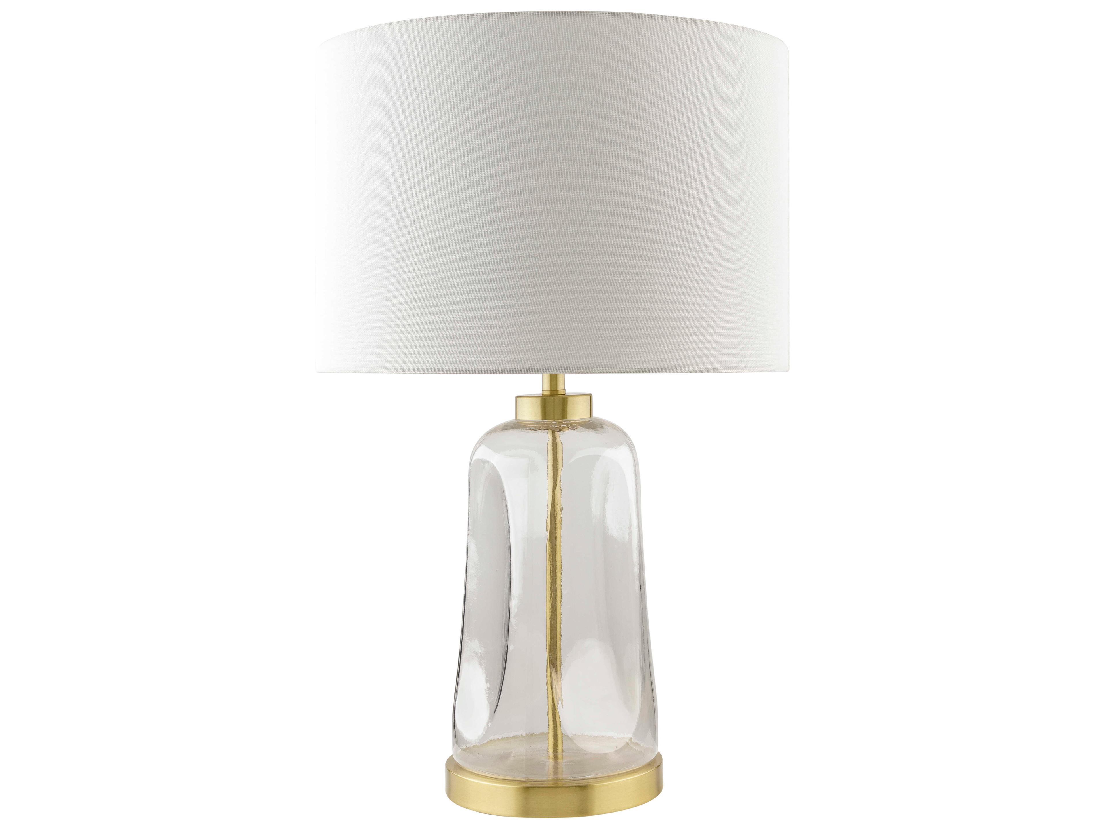 Livabliss by Surya Fidel Clear Brass Table Lamp