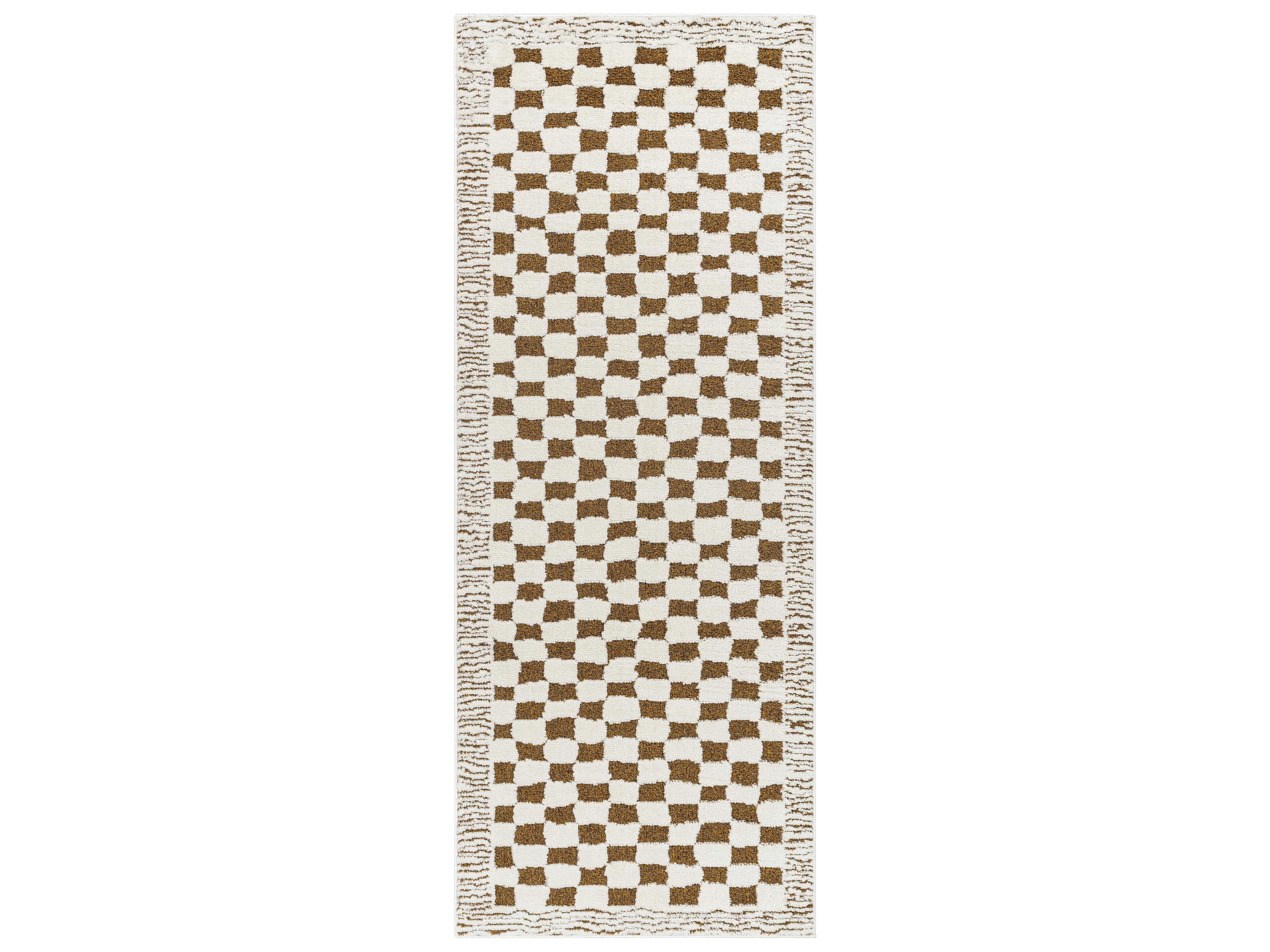 Freud Shag Bordered Runner Area Rug