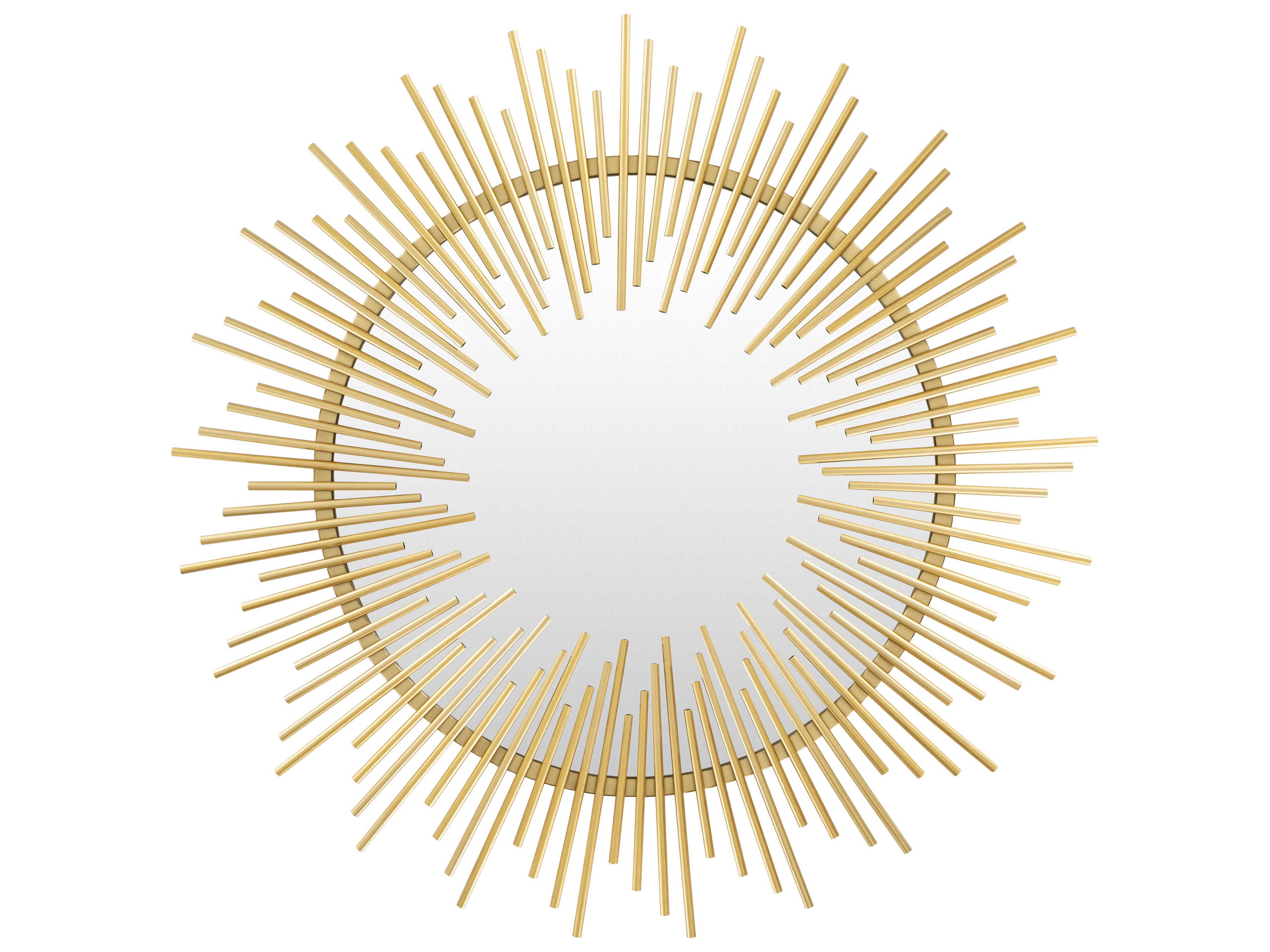 Freda Hand Painted Gold Sunburst Wall Mirror