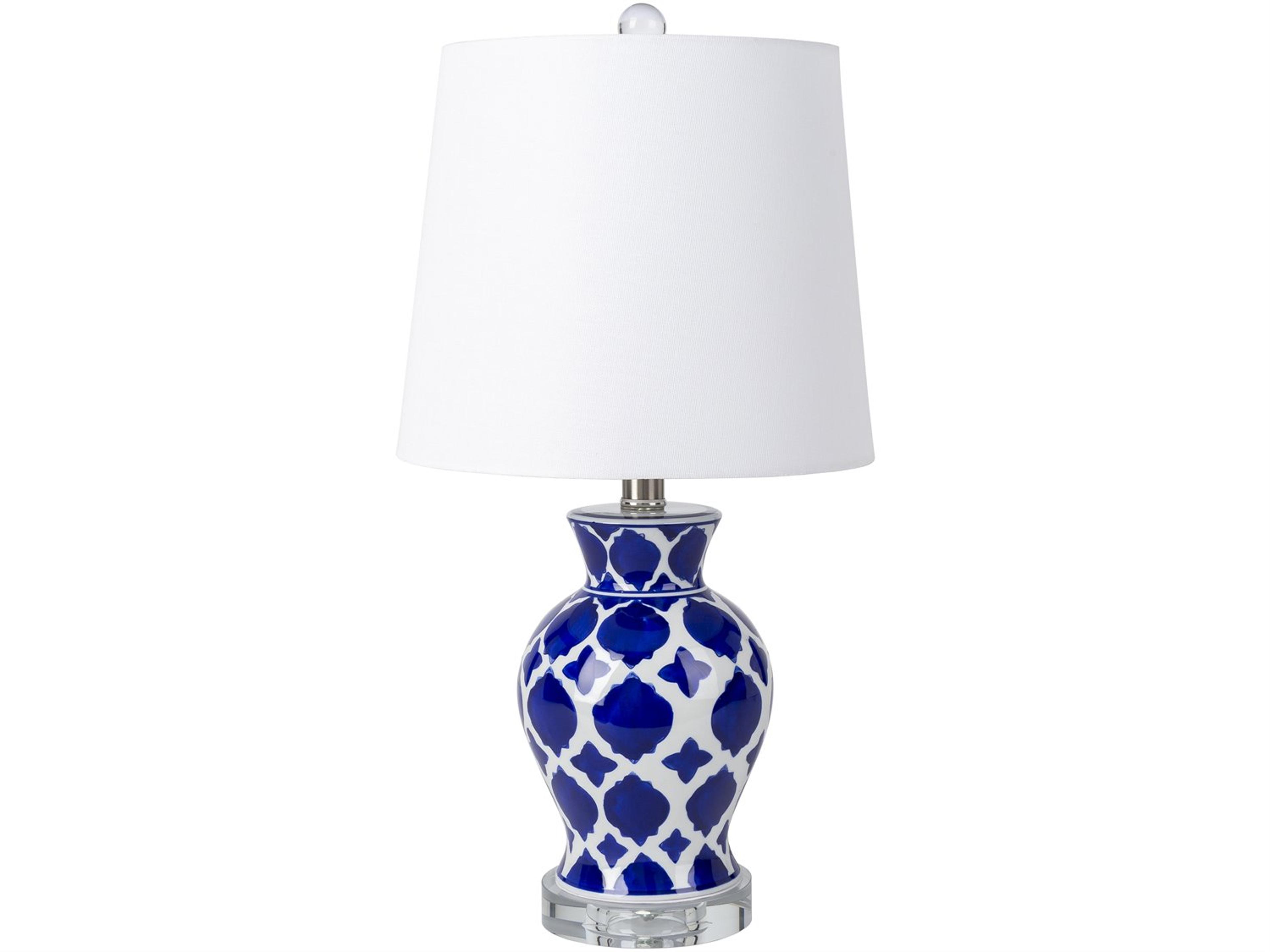 Livabliss by Surya Furneaux White Blue Table Lamp