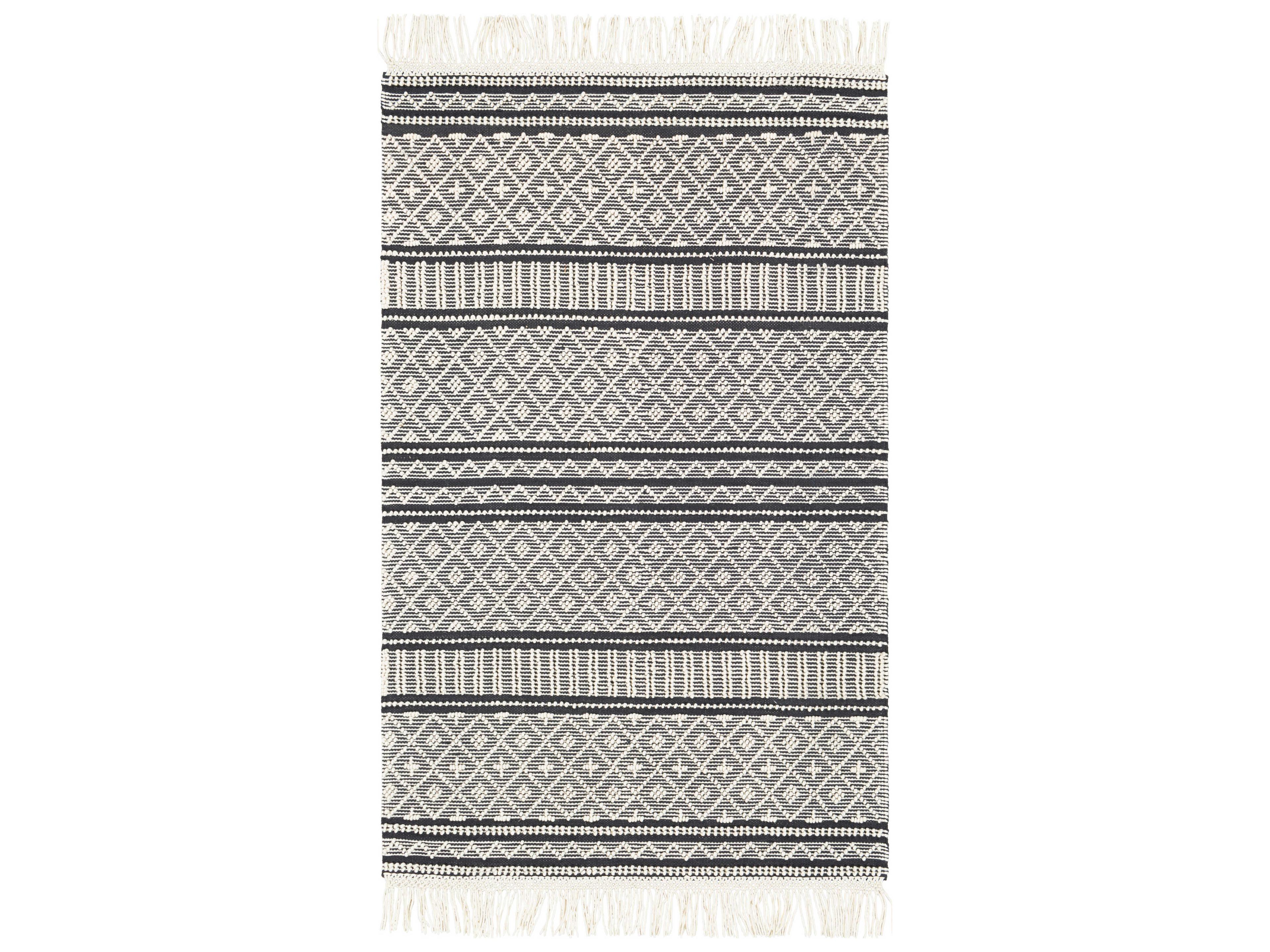 Farmhouse Tassels Geometric Area Rug