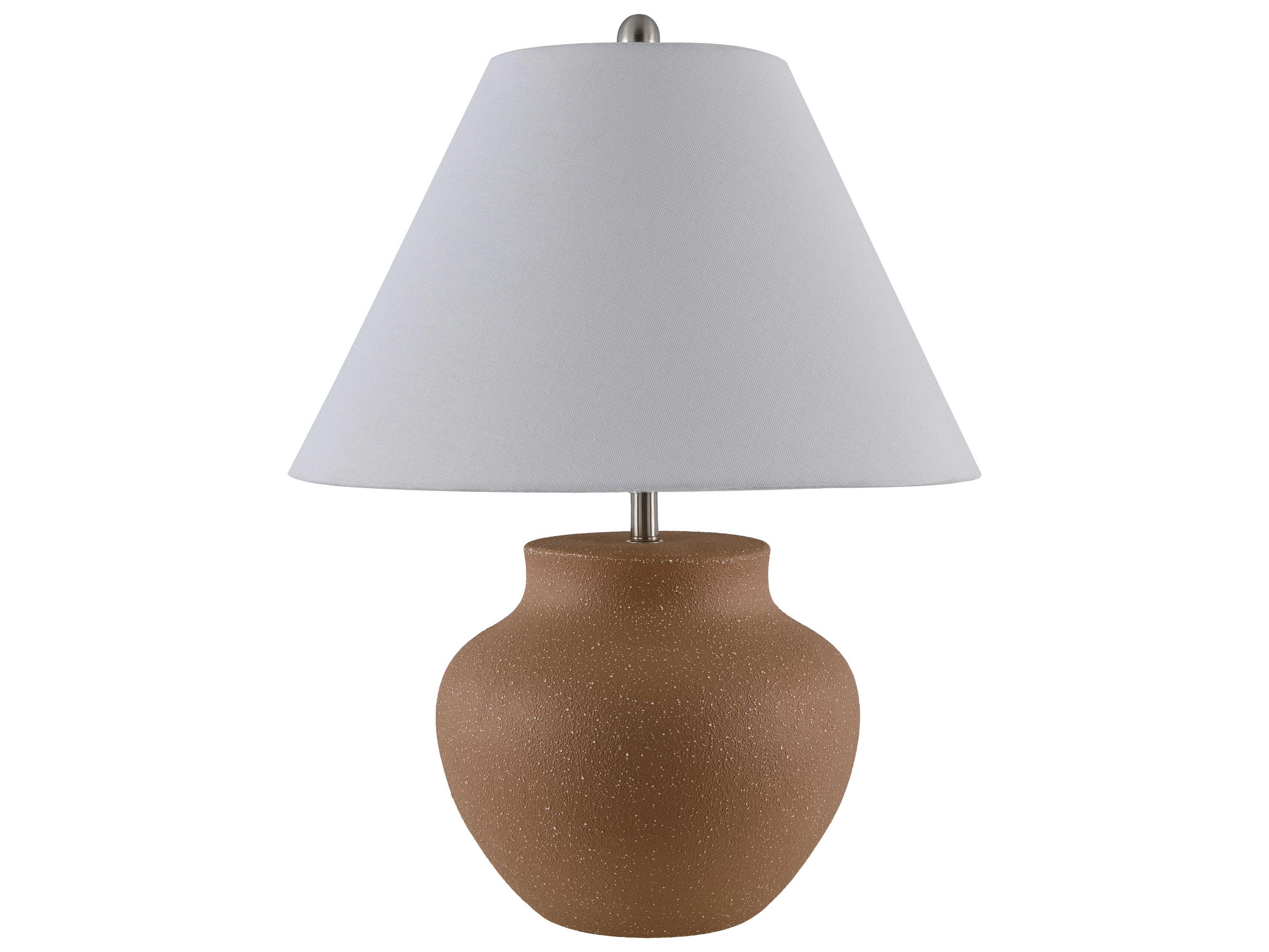 Festus Brick Brown Table Lamp