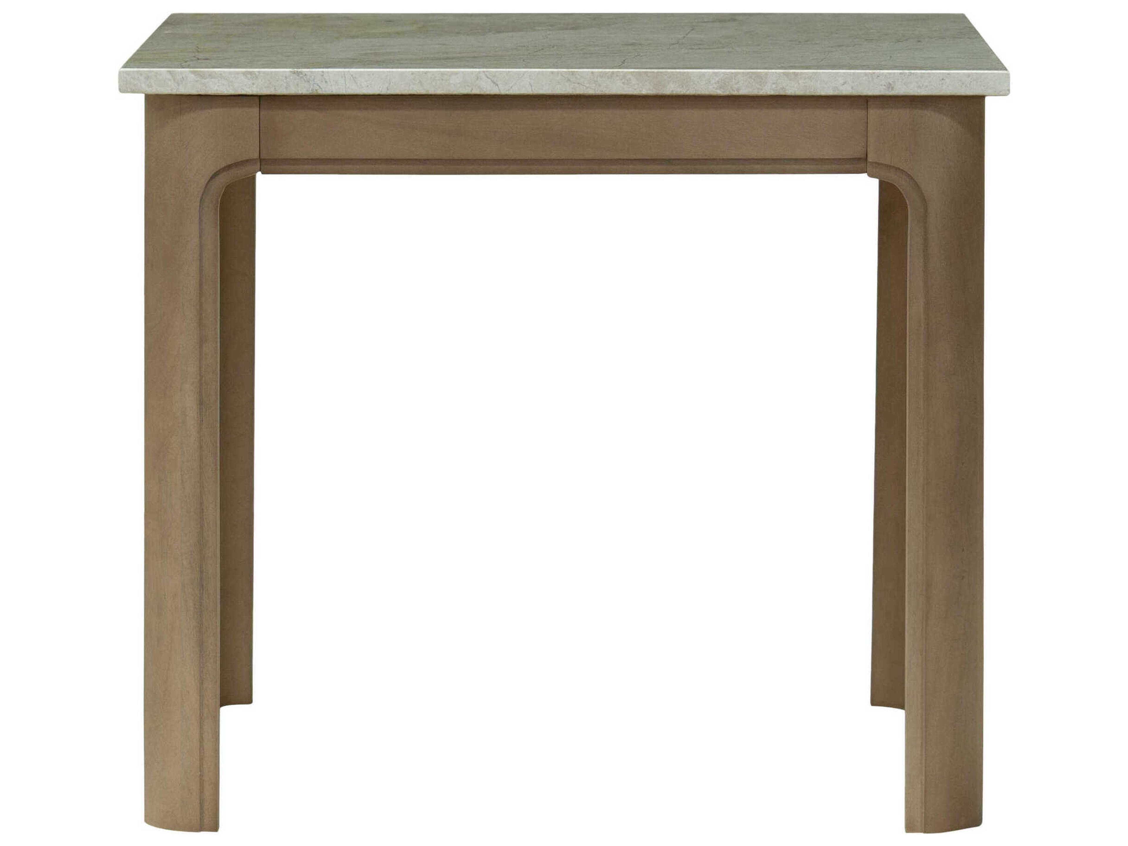 Galey Alix Blair Square Marble Beige End Table