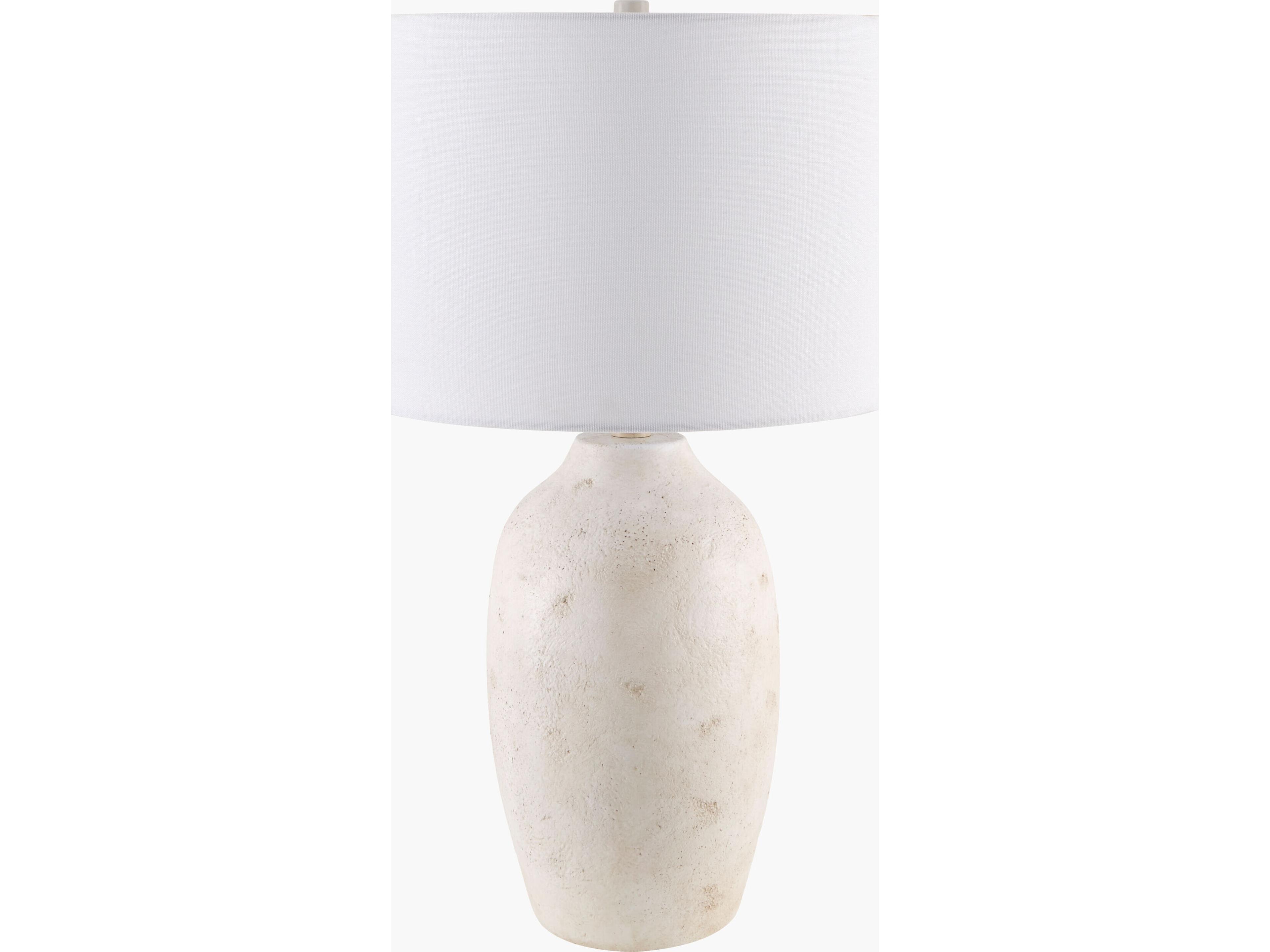 Gasius Painted White Linen Buffet Lamp