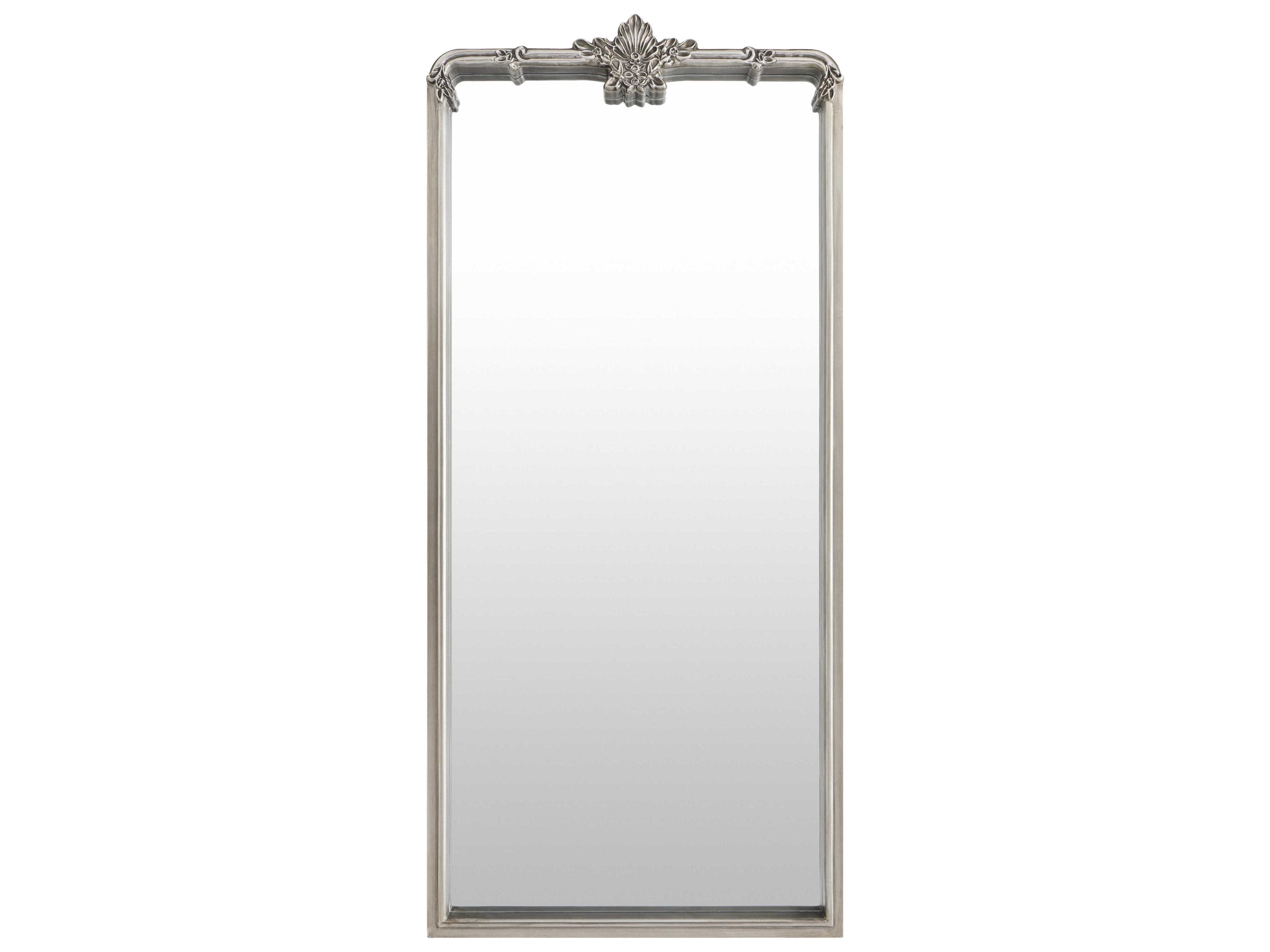 Livabliss by Surya Highclere Antiqued Silver Gray Rectangular Wall Mirror