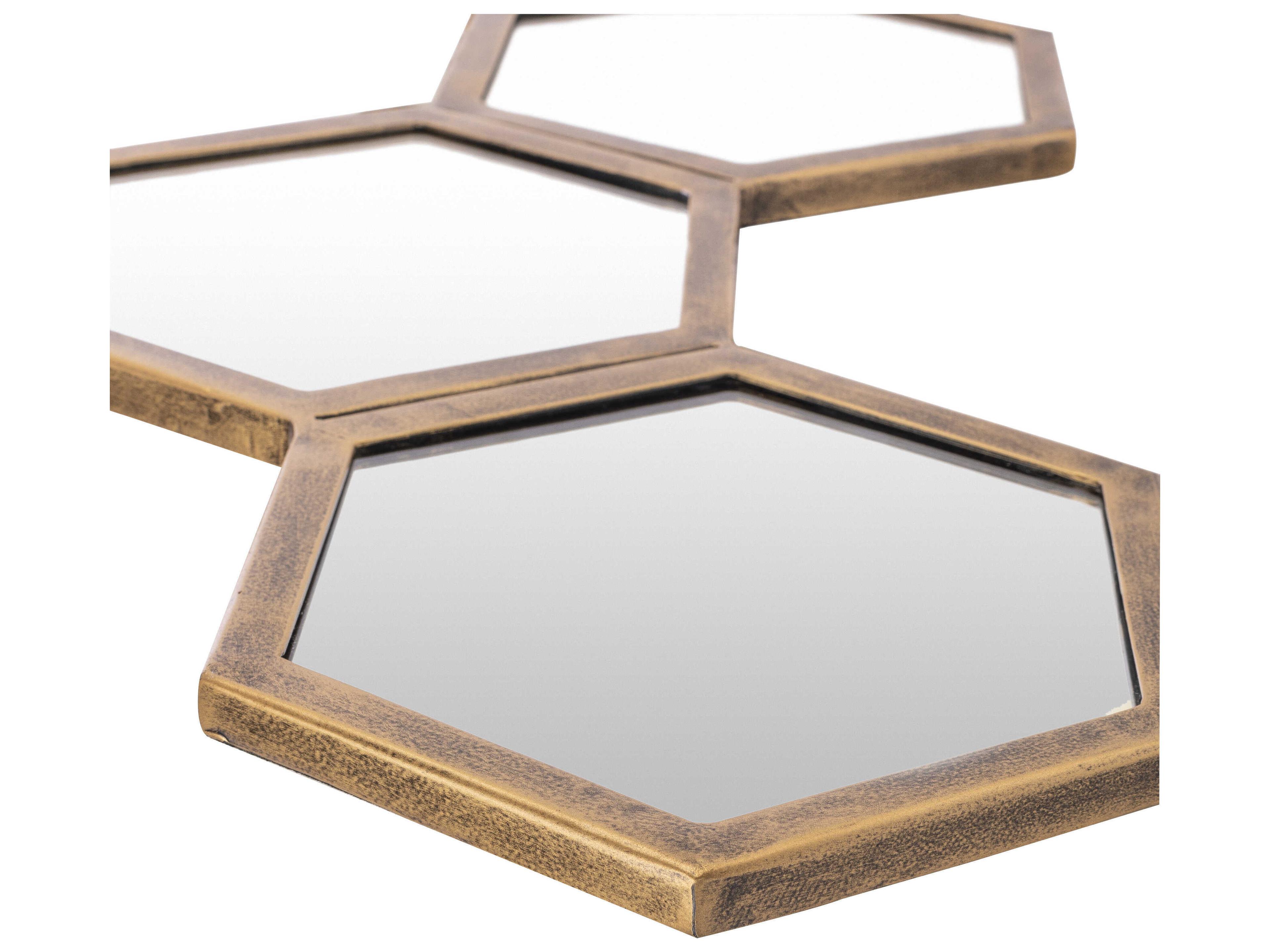 Livabliss by Surya Honeycomb Gold Wall Mirror