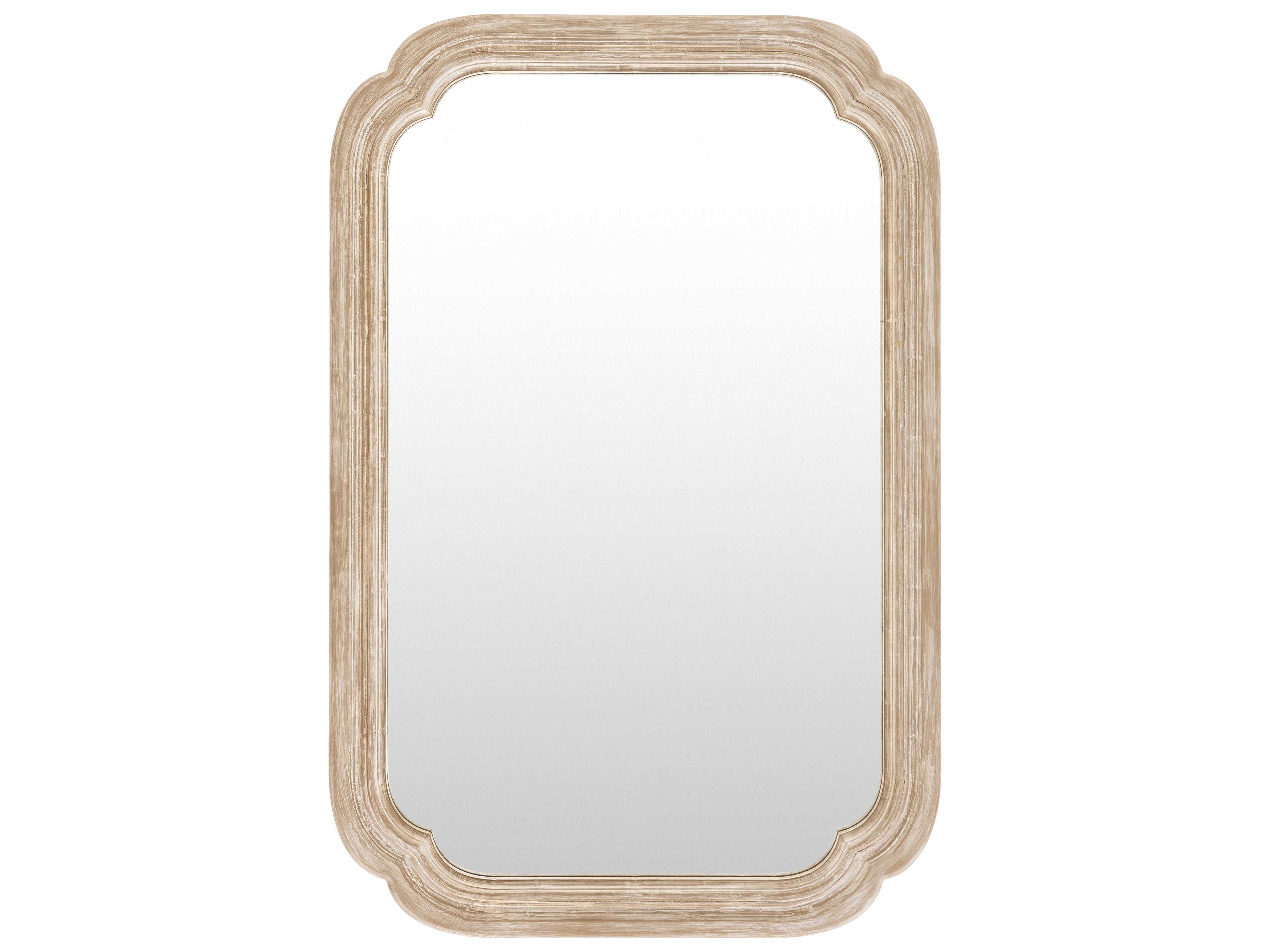 Livabliss by Surya Harlan Hand Painted Brown Rectangular Wall Mirror