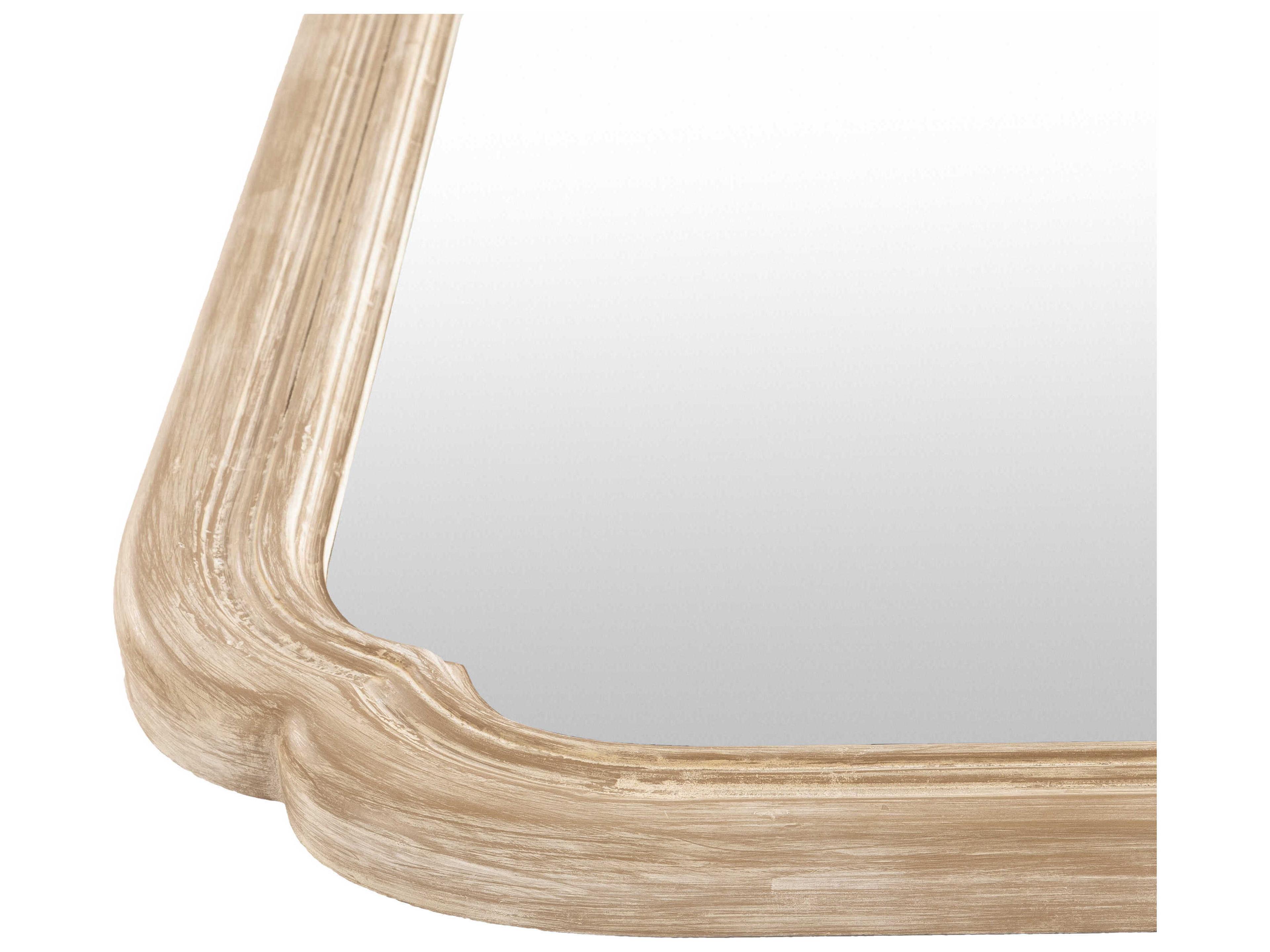 Livabliss by Surya Harlan Hand Painted Brown Rectangular Wall Mirror