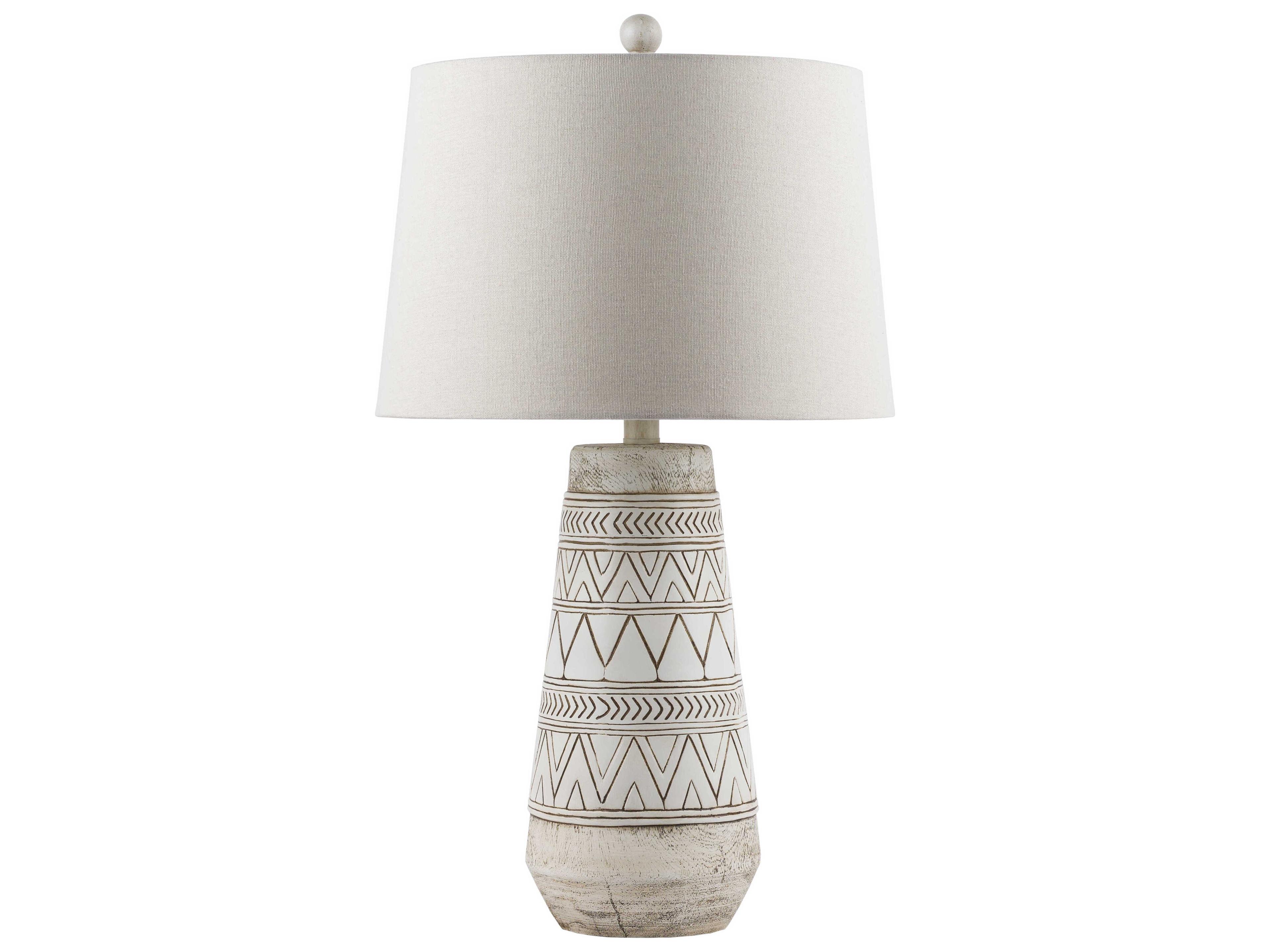 Livabliss by Surya Imelde Tan White Buffet Lamp