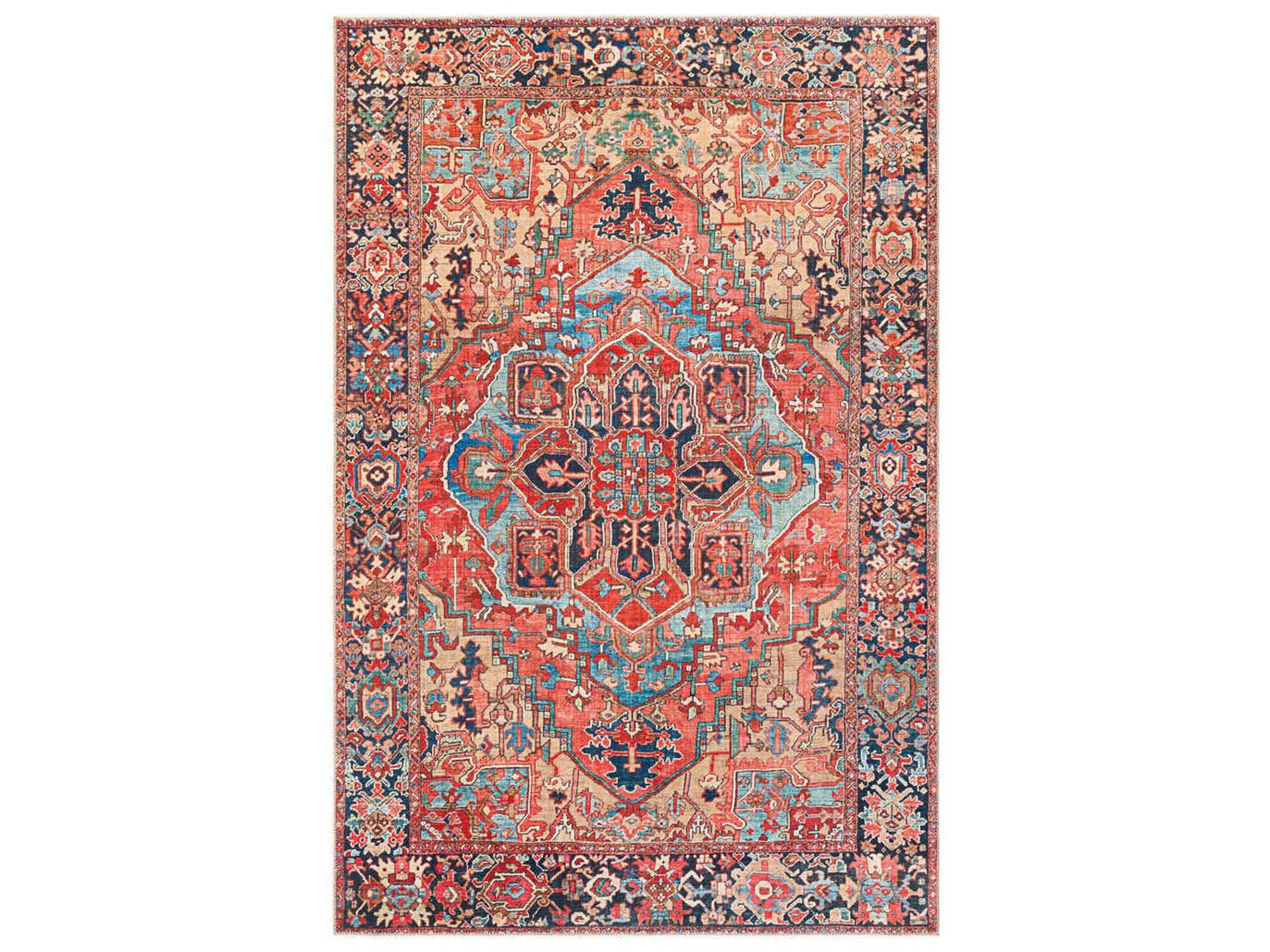 Iris Bordered Runner Area Rug