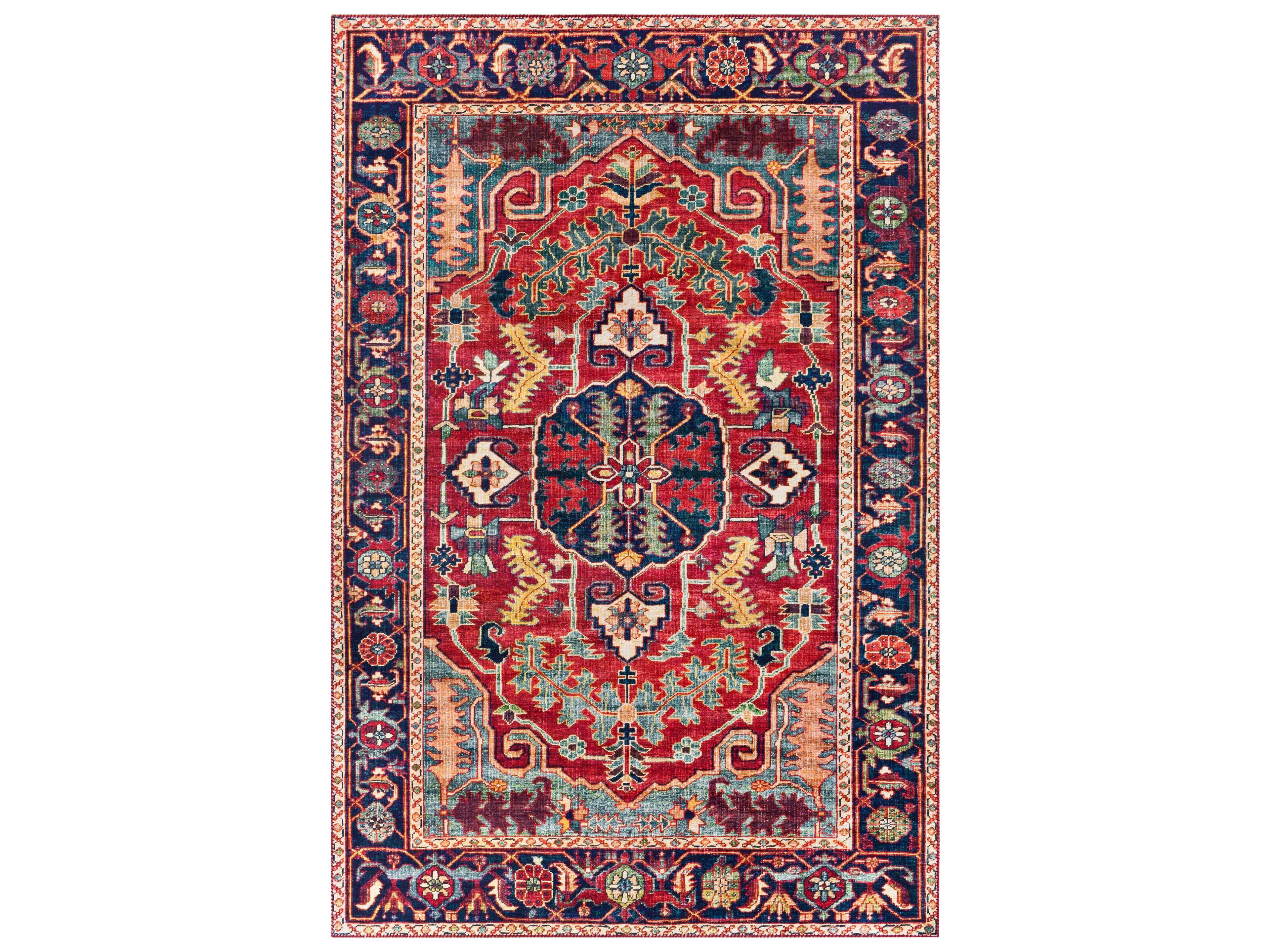 Iris Bordered Runner Area Rug