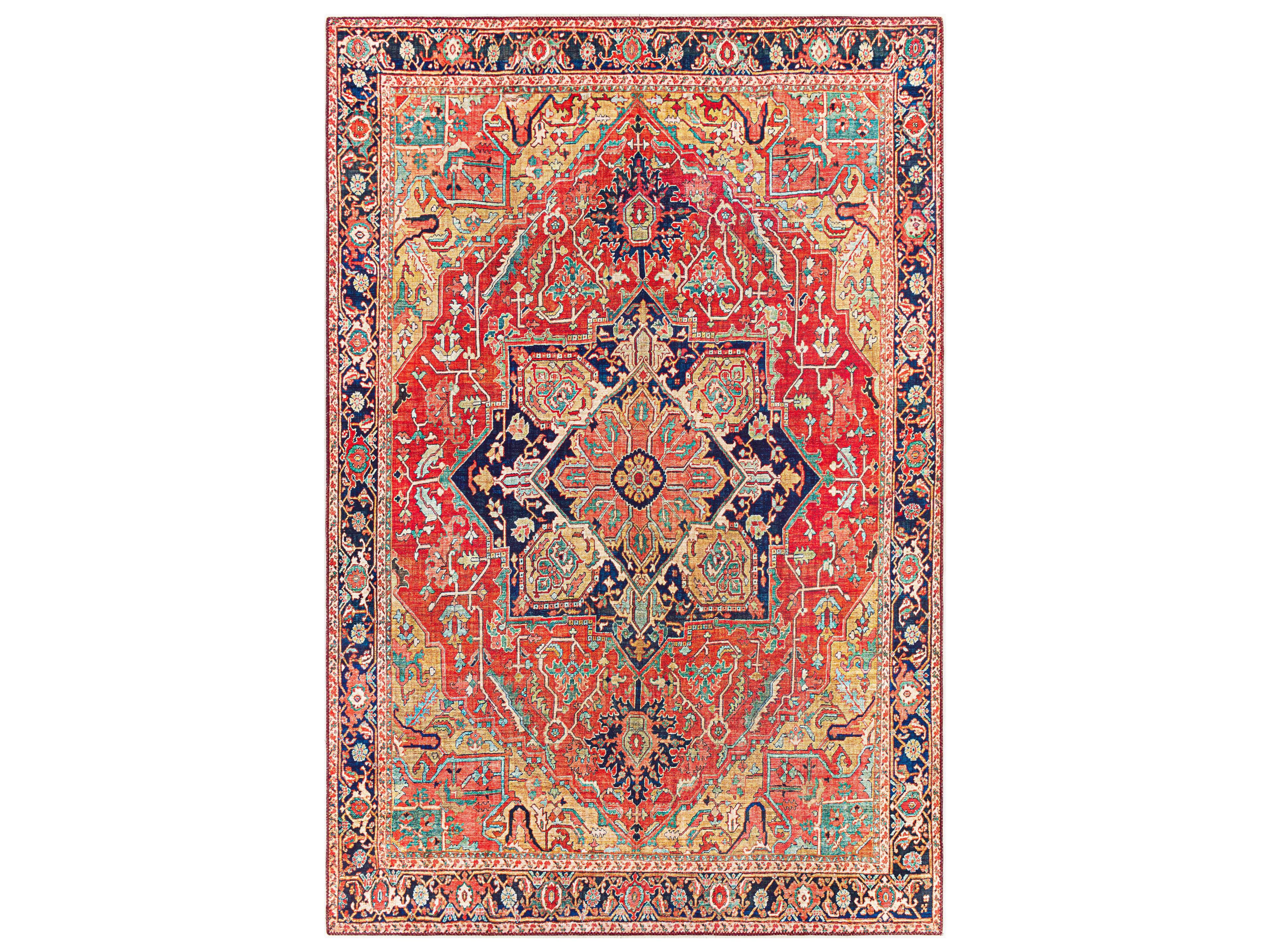 Iris Bordered Runner Area Rug