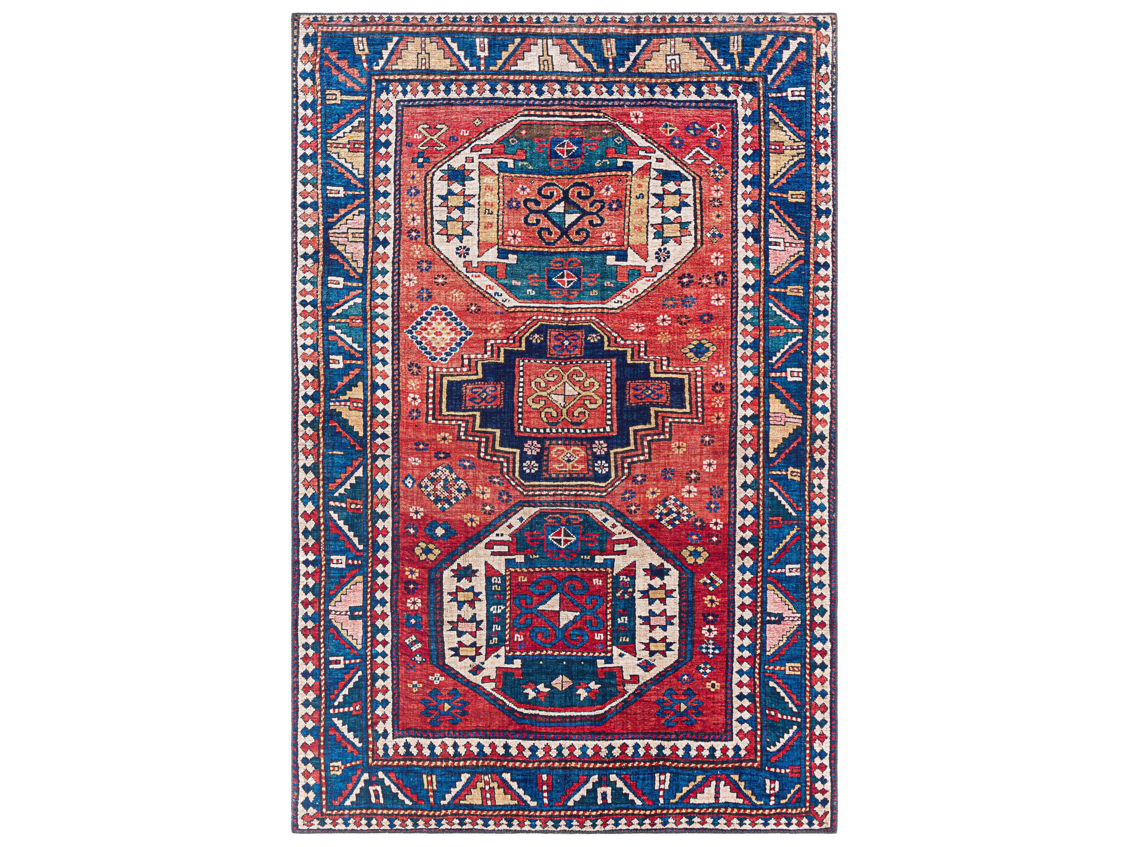 Iris Bordered Runner Area Rug