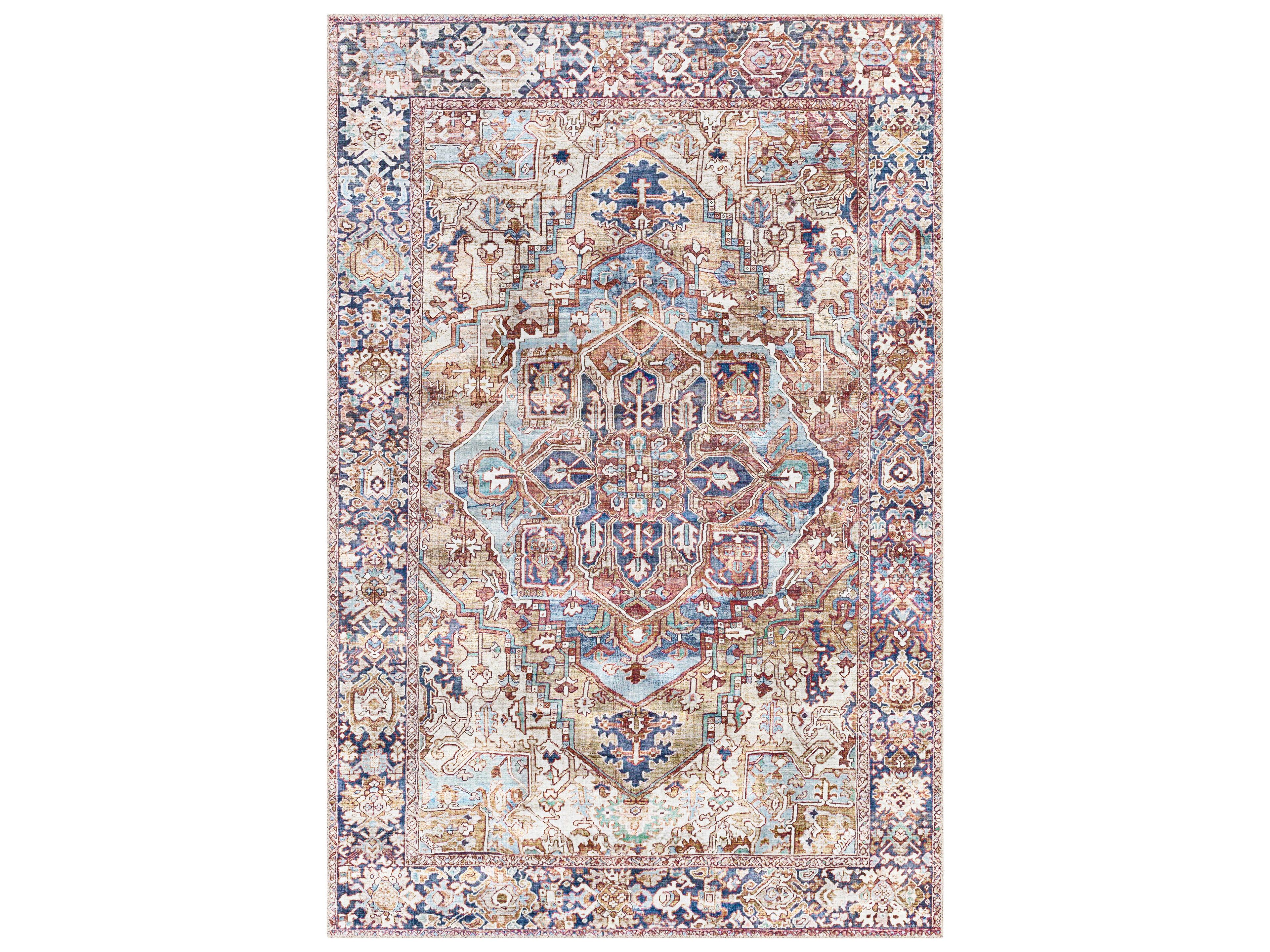 Iris Bordered Runner Area Rug