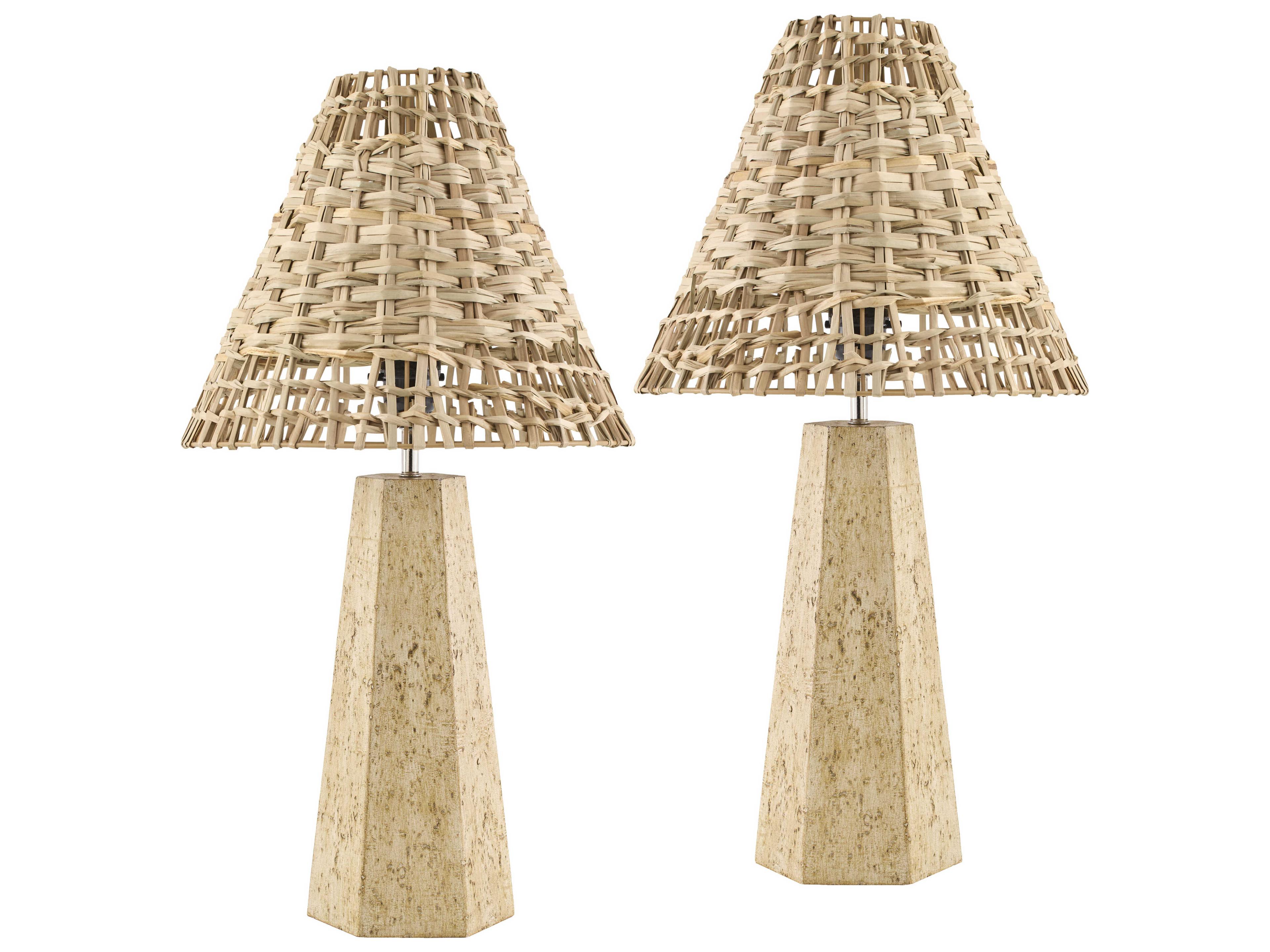 Iskut Beige Brown Table Lamp (Set of 2)