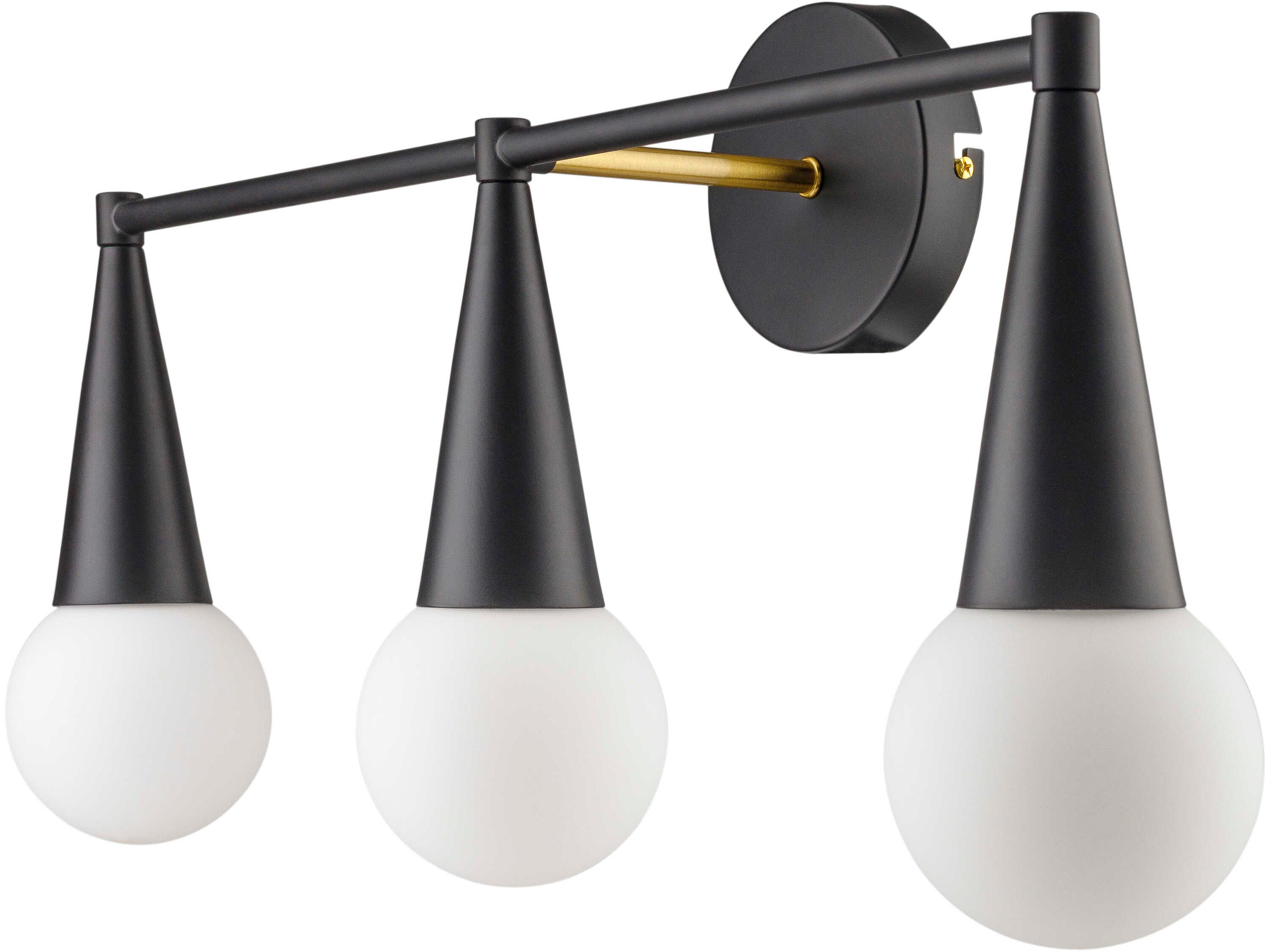 Judson 3-Light Black Vanity Light