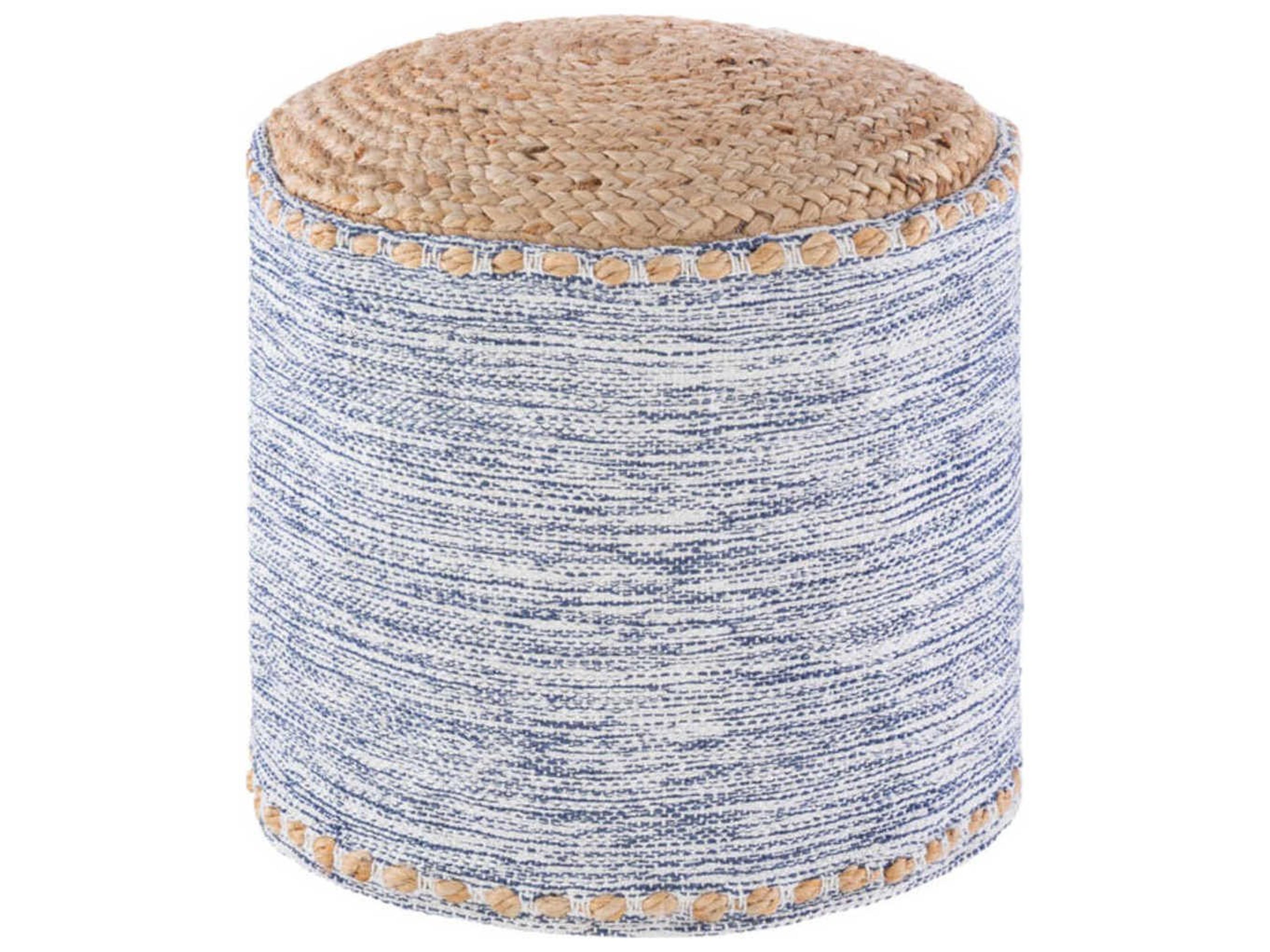 Kai Khaki Navy White Blue Ottoman