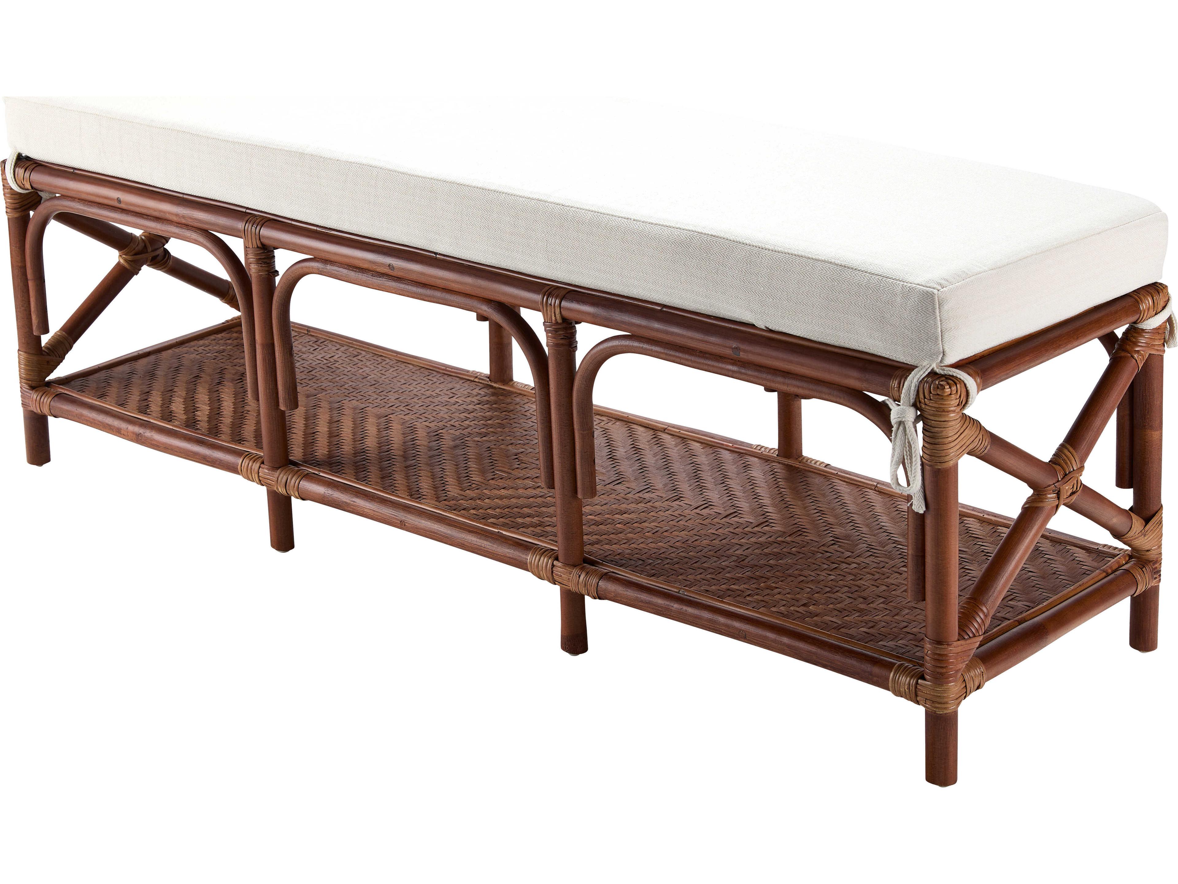 Kaili Wheat Dark Brown Upholstered Accent Bench
