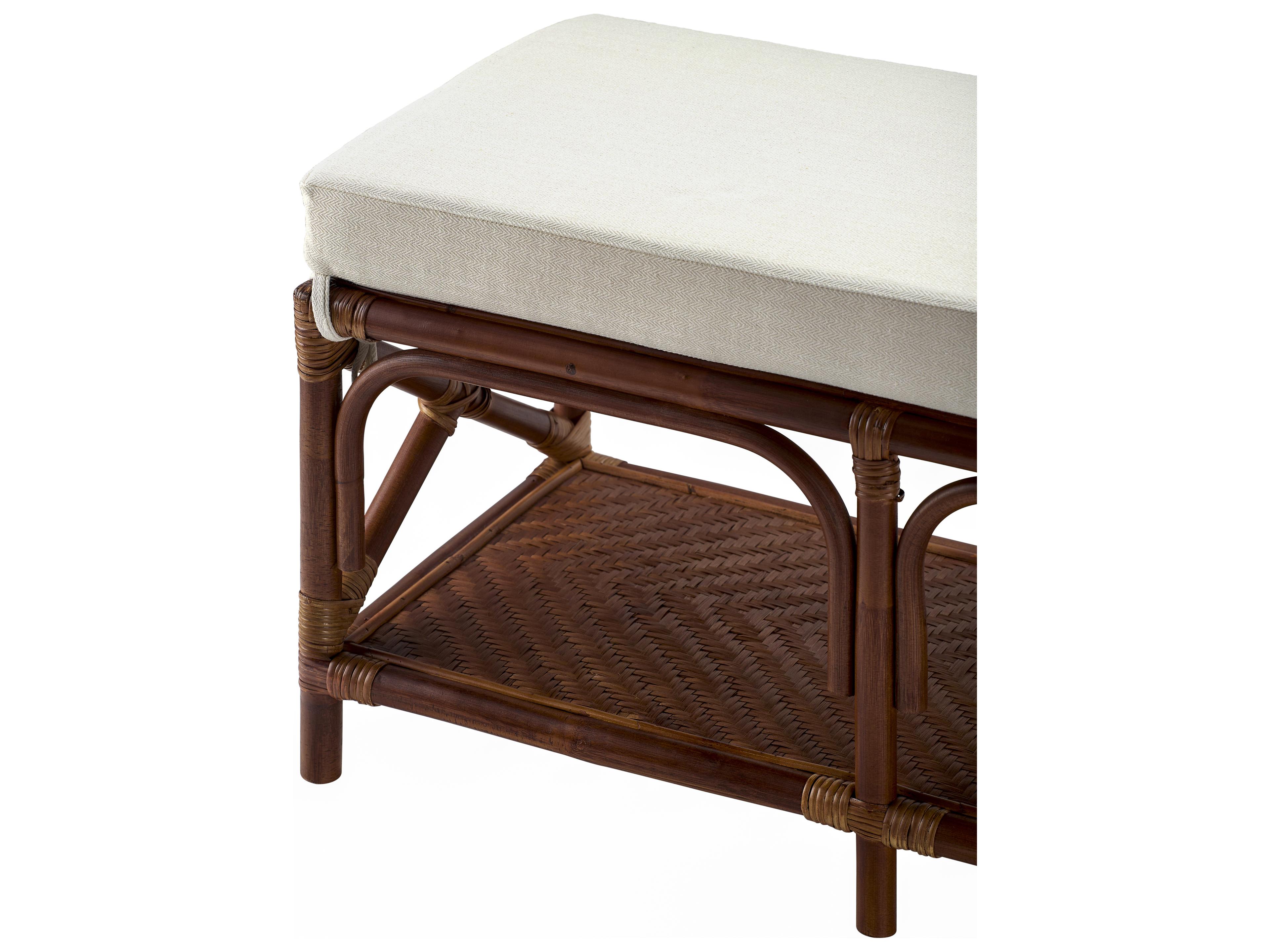 Livabliss by Surya Kaili Wheat Dark Brown Upholstered Accent Bench